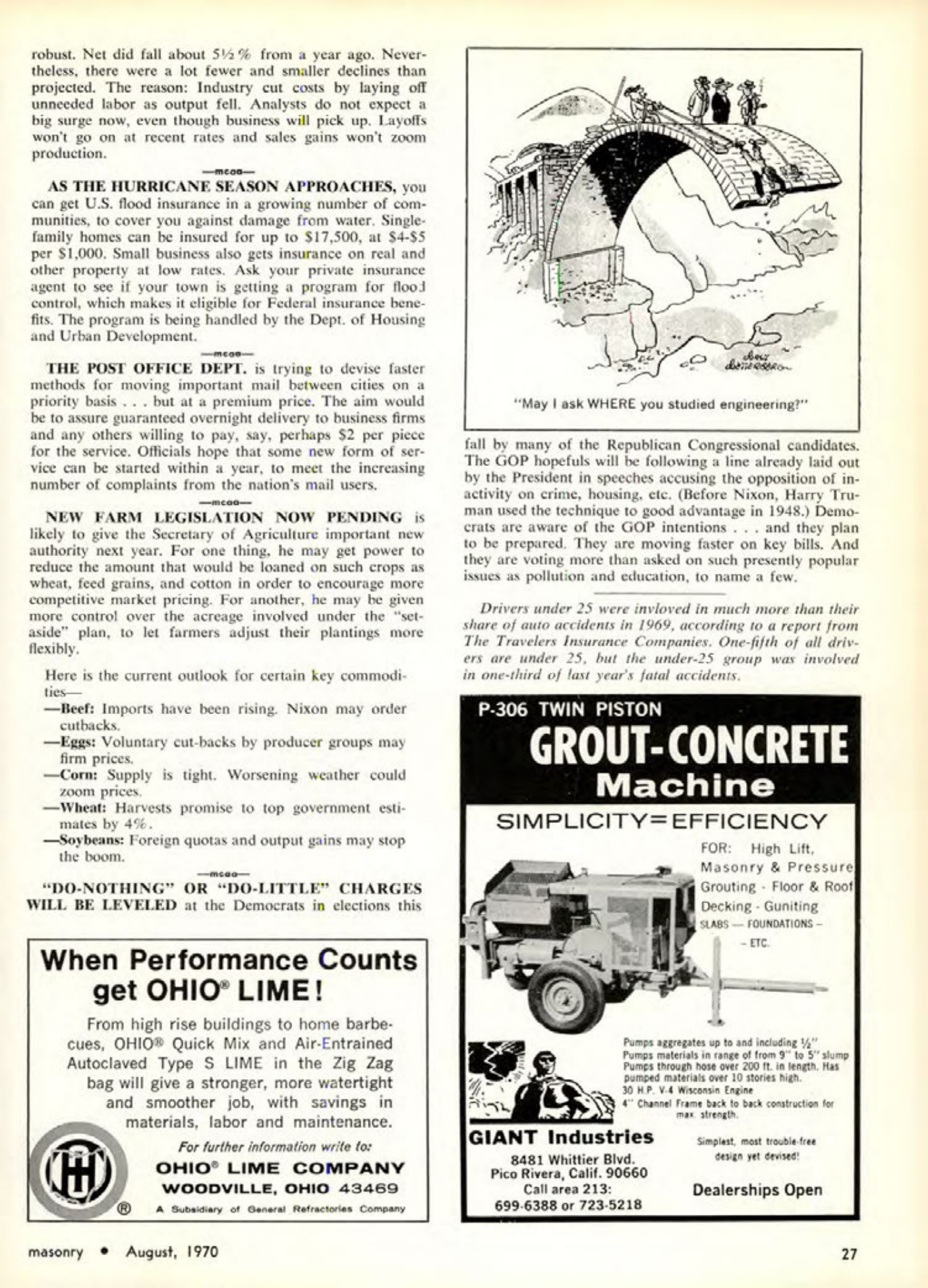 Masonry Magazine August 1970 Page. 27