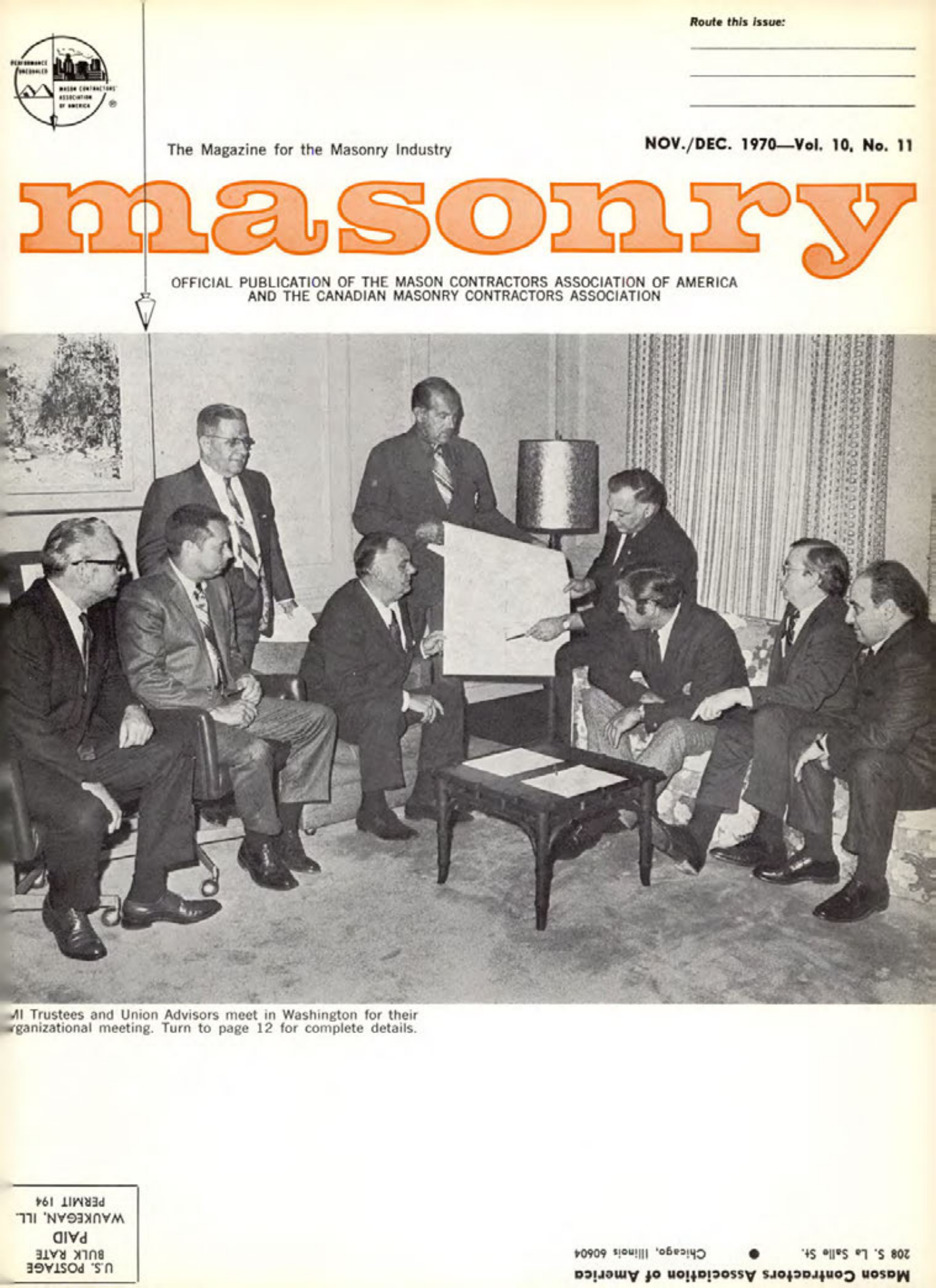 Masonry Magazine December 1970 Page. 1