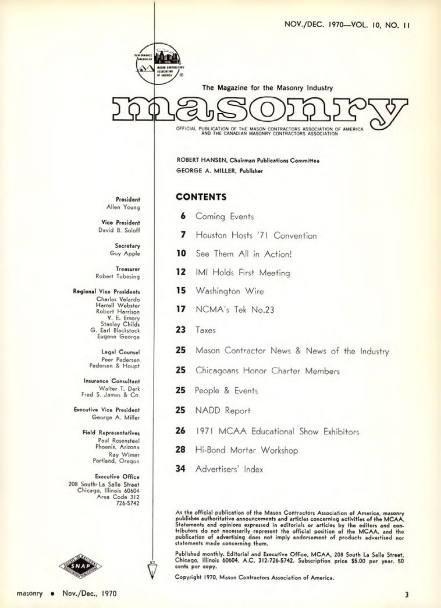 Masonry Magazine December 1970 Page. 3