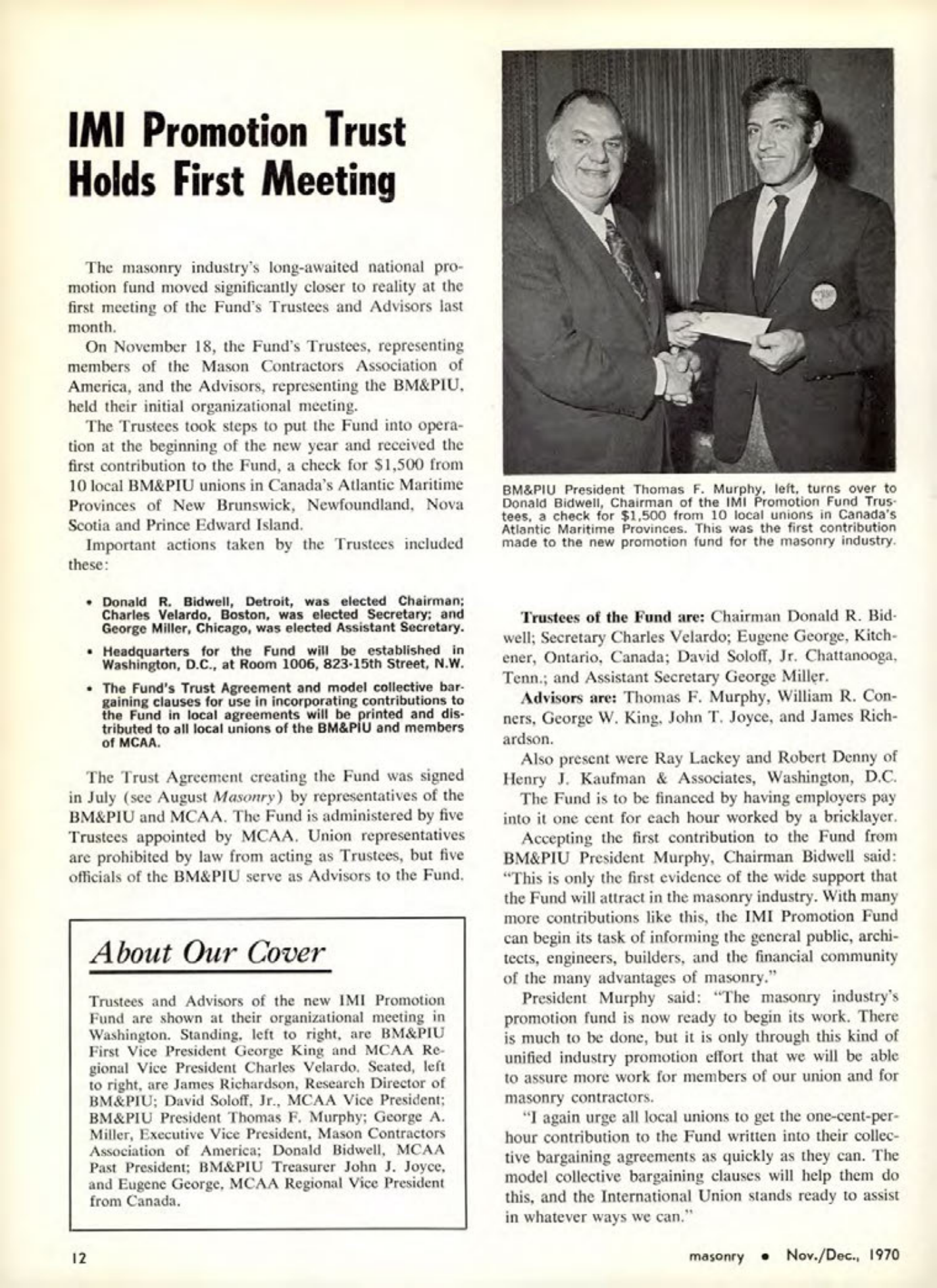 Masonry Magazine December 1970 Page. 12