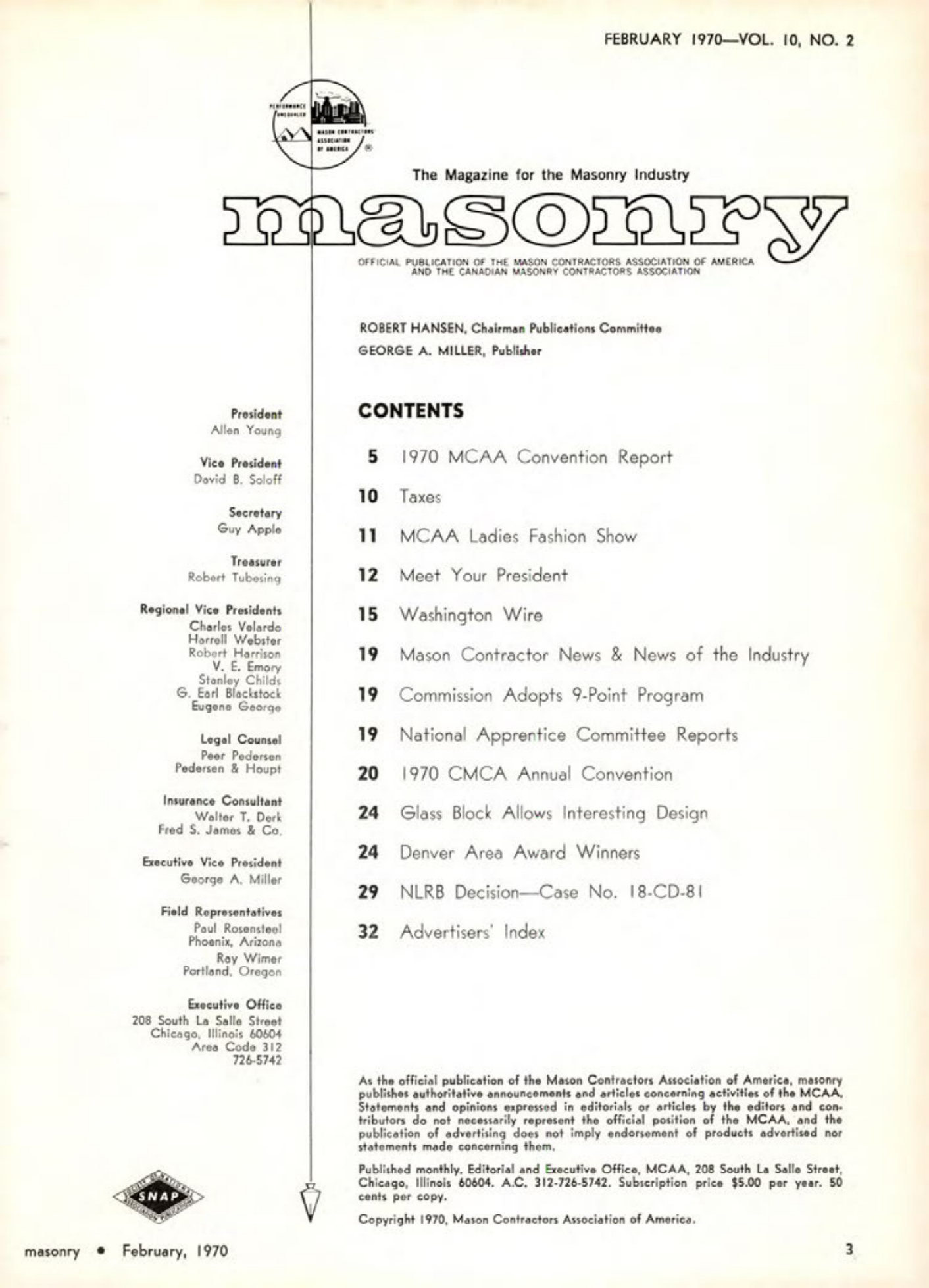 Masonry Magazine February 1970 Page. 3