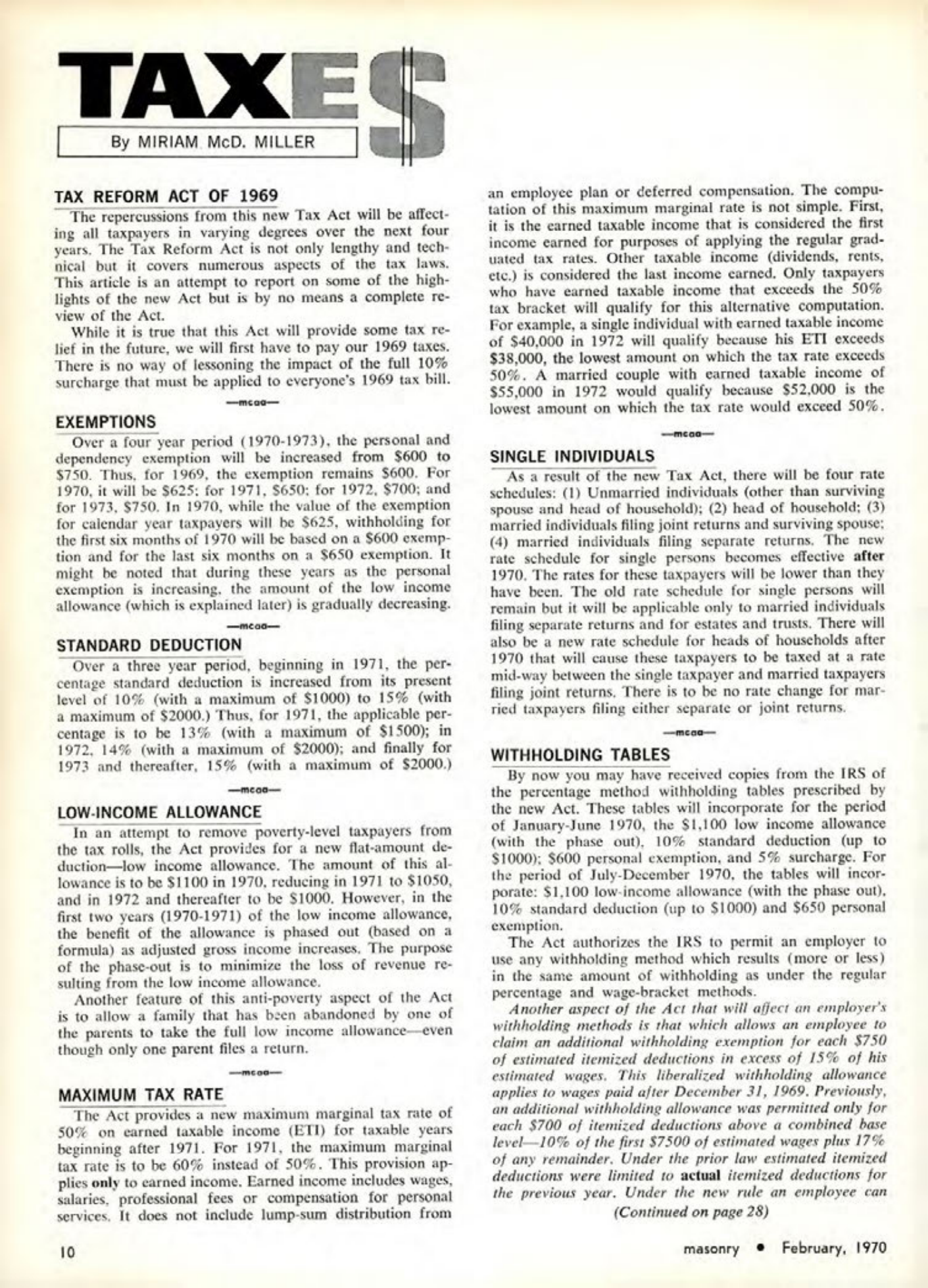 Masonry Magazine February 1970 Page. 10