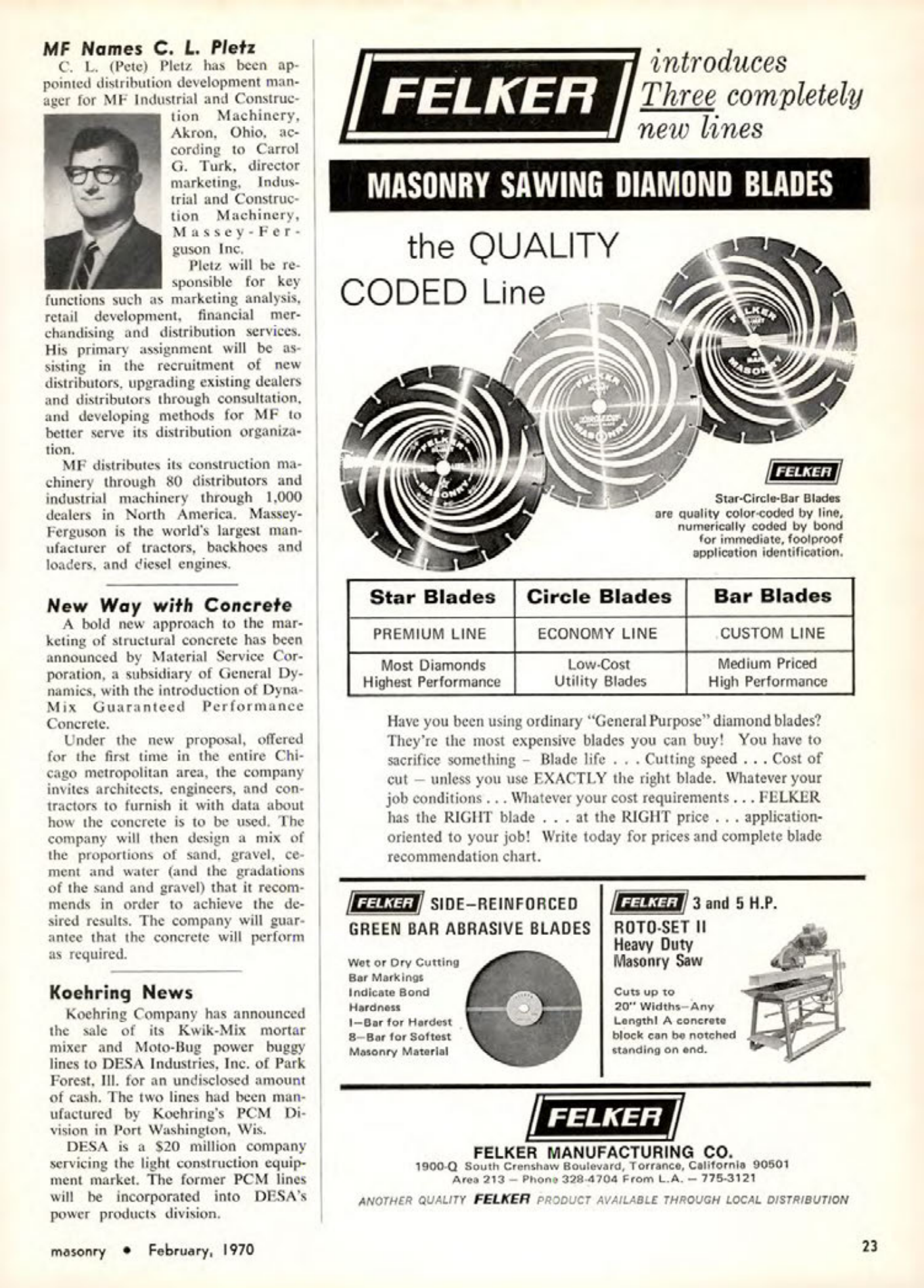 Masonry Magazine February 1970 Page. 23