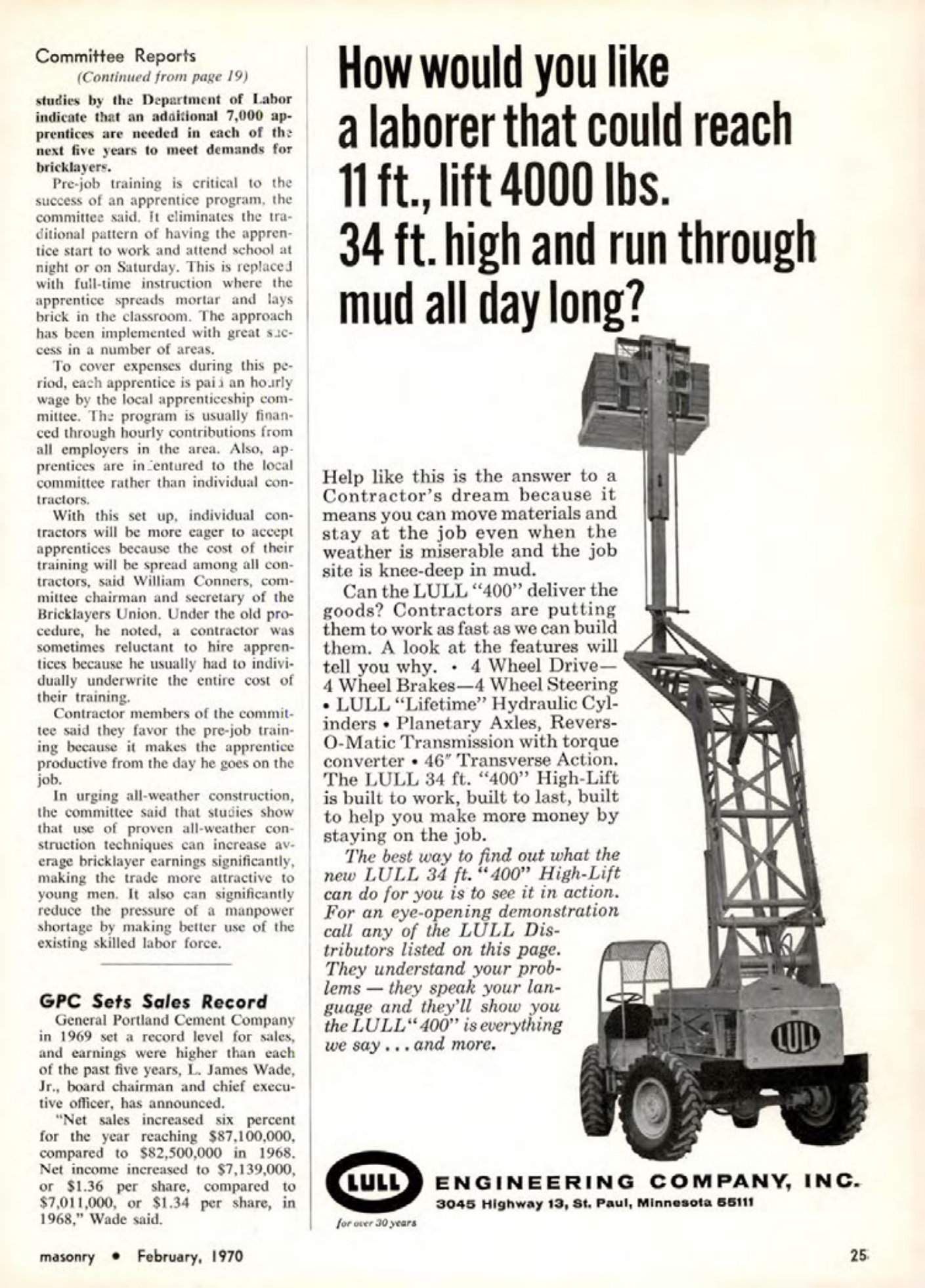 Masonry Magazine February 1970 Page. 25