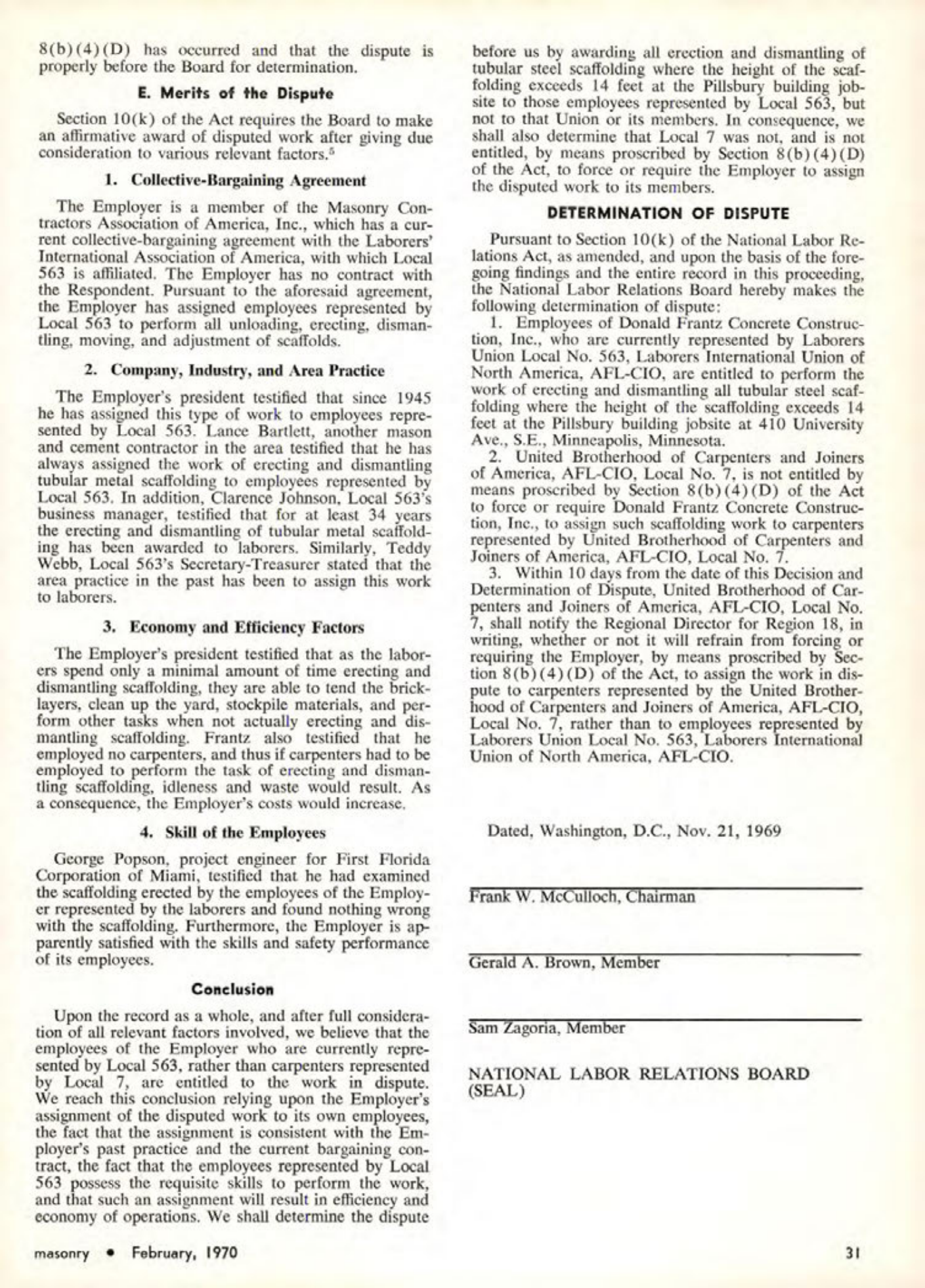 Masonry Magazine February 1970 Page. 31