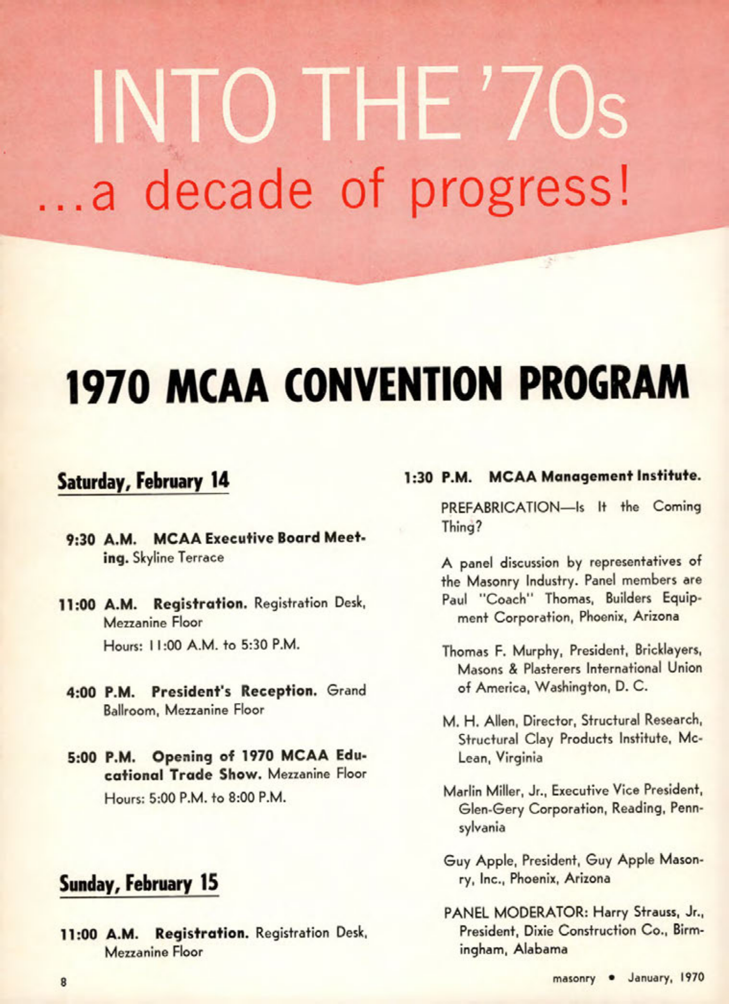 Masonry Magazine January 1970 Page. 8