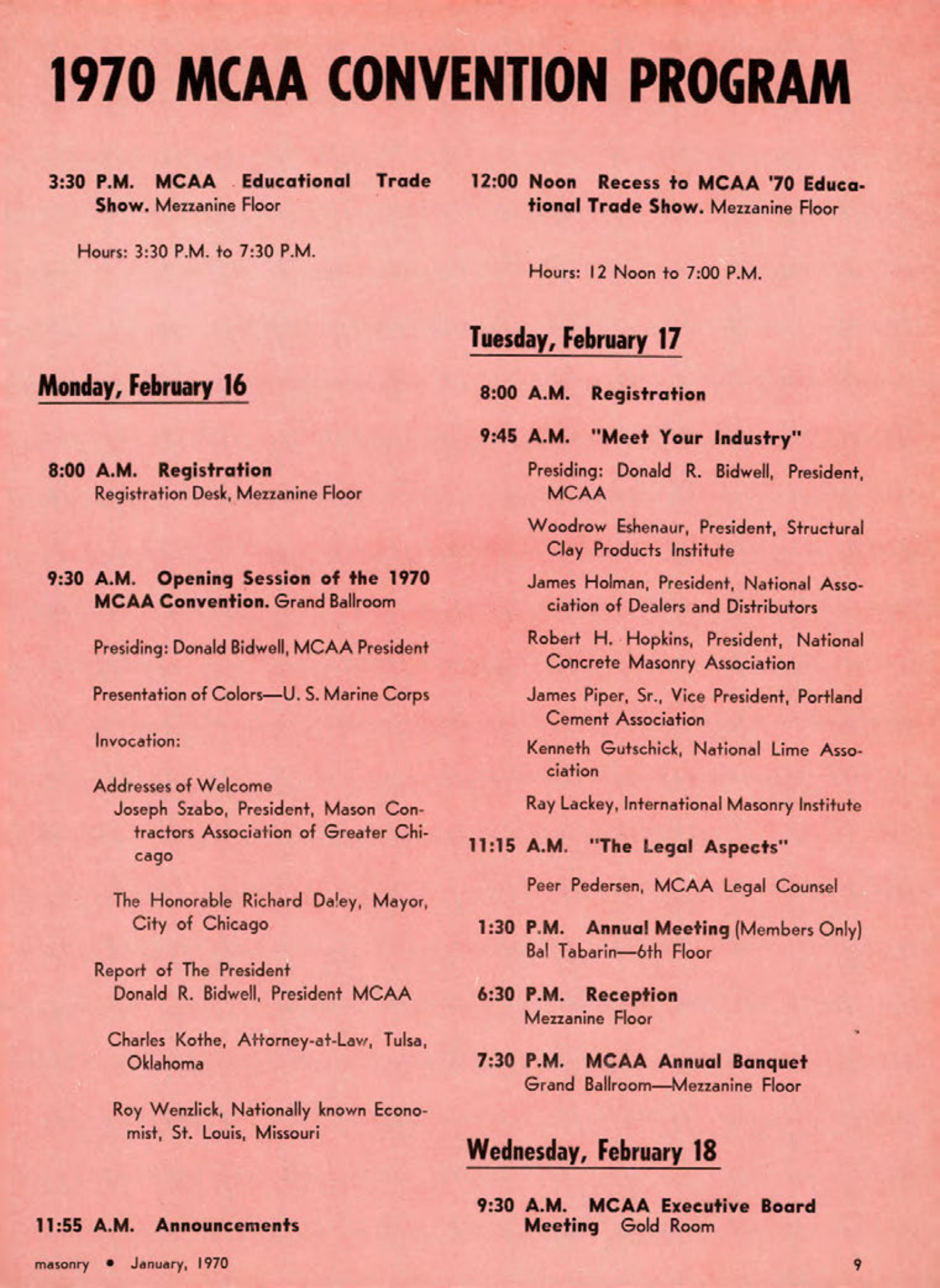 Masonry Magazine January 1970 Page. 9