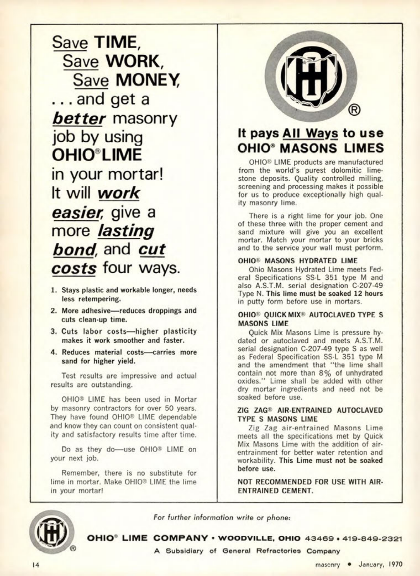Masonry Magazine January 1970 Page.14