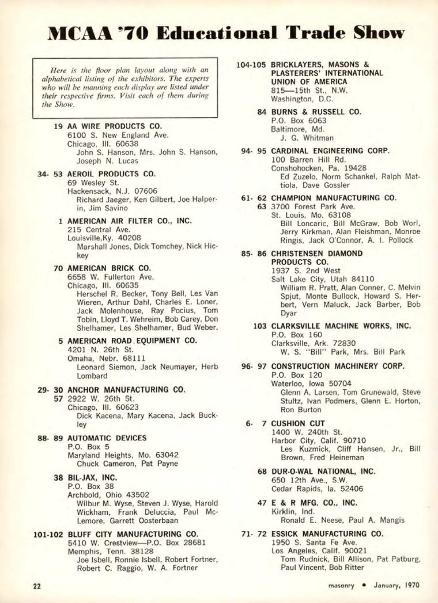 Masonry Magazine January 1970 Page.22