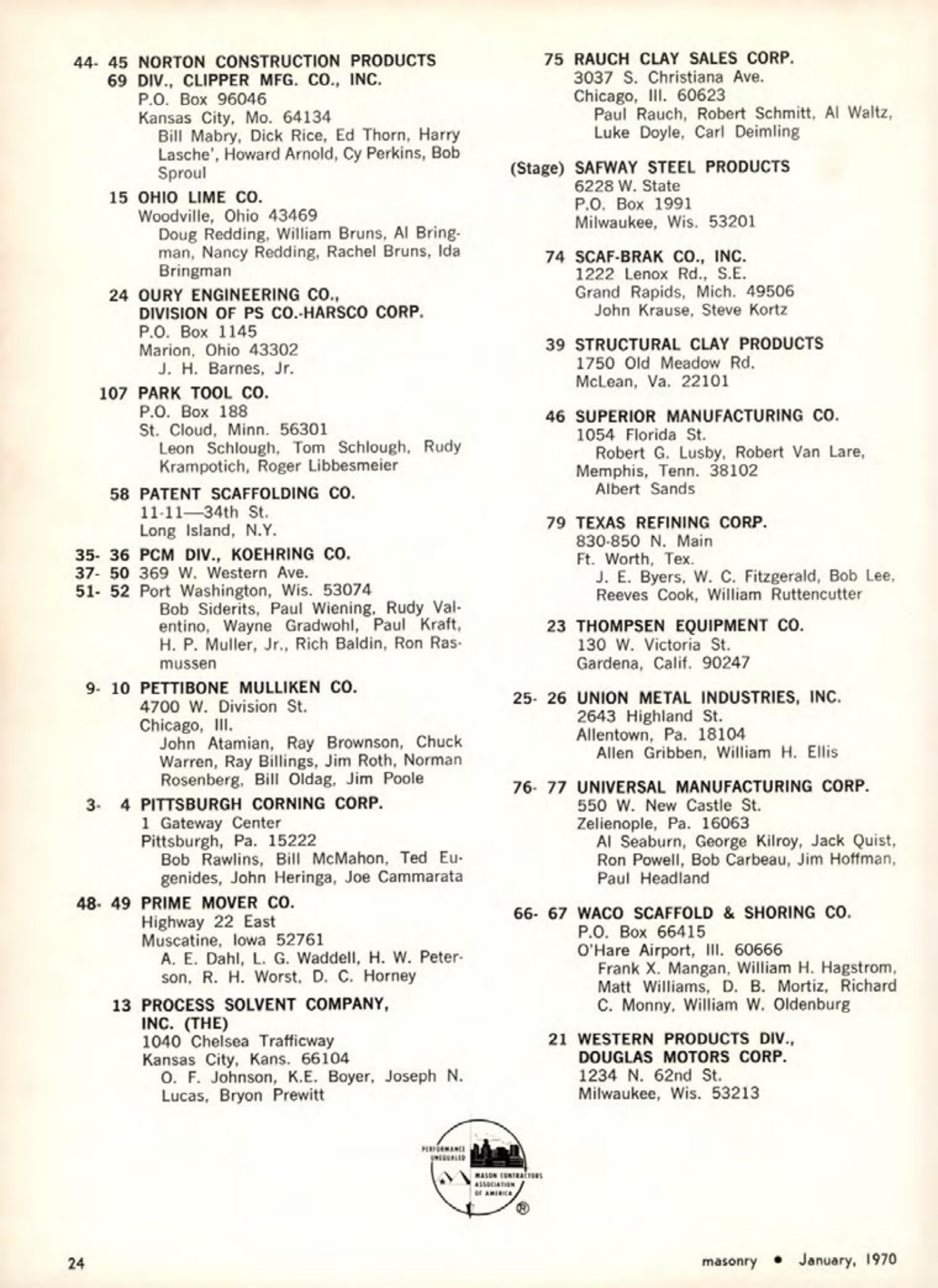 Masonry Magazine January 1970 Page.24