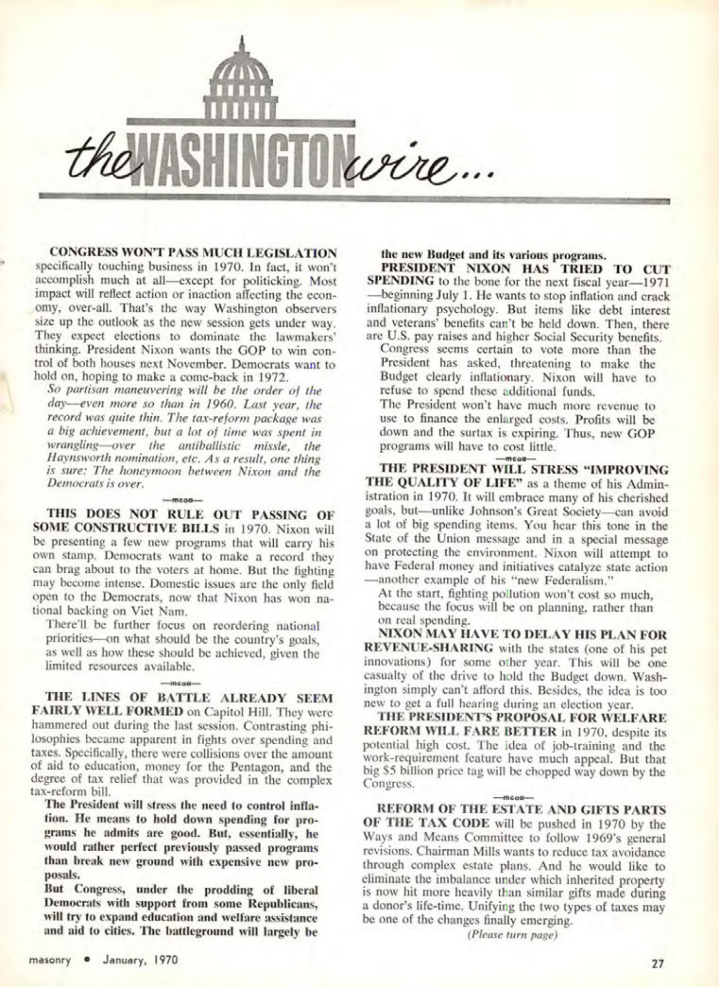 Masonry Magazine January 1970 Page.27