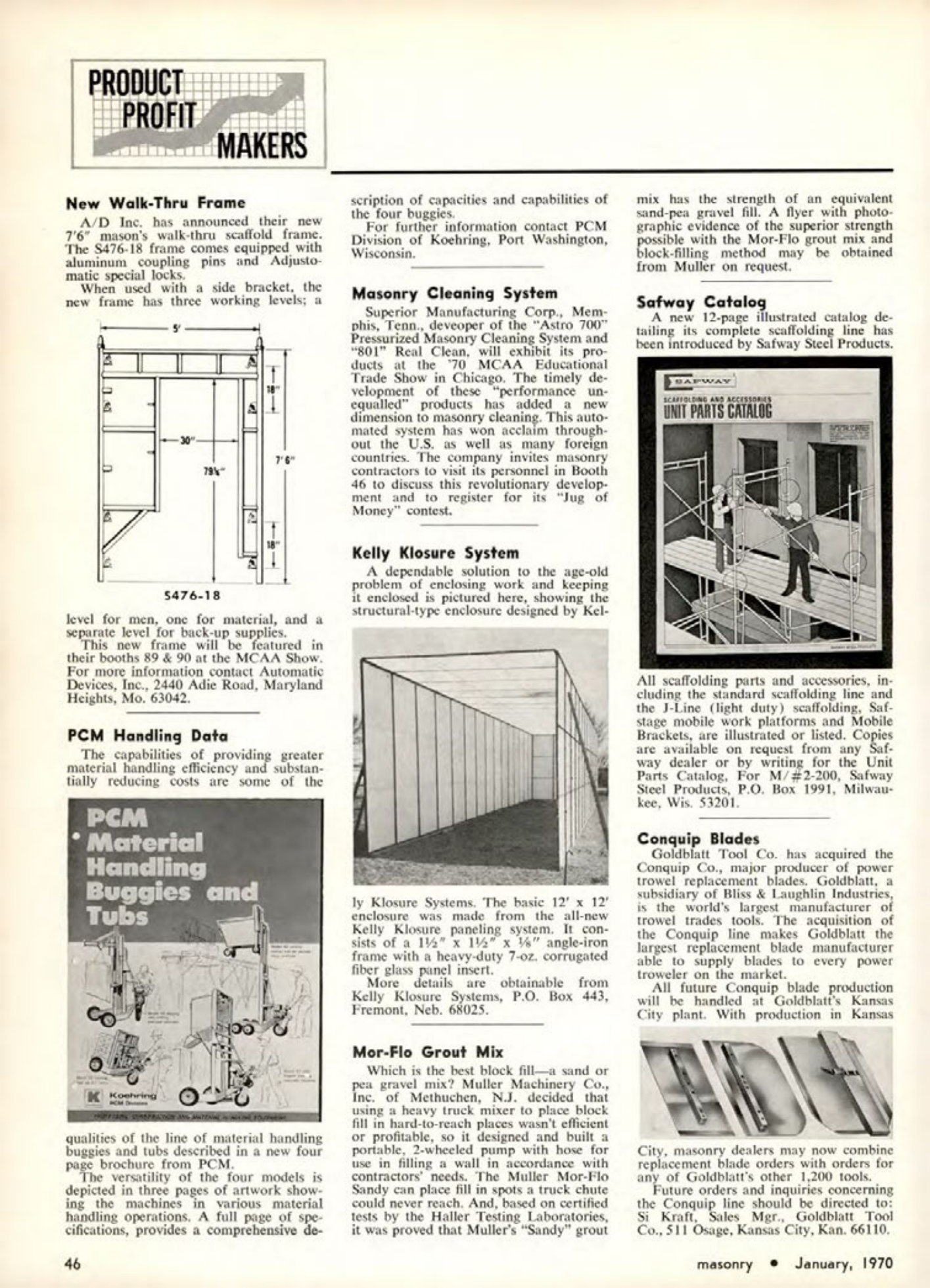 Masonry Magazine January 1970 Page. 46