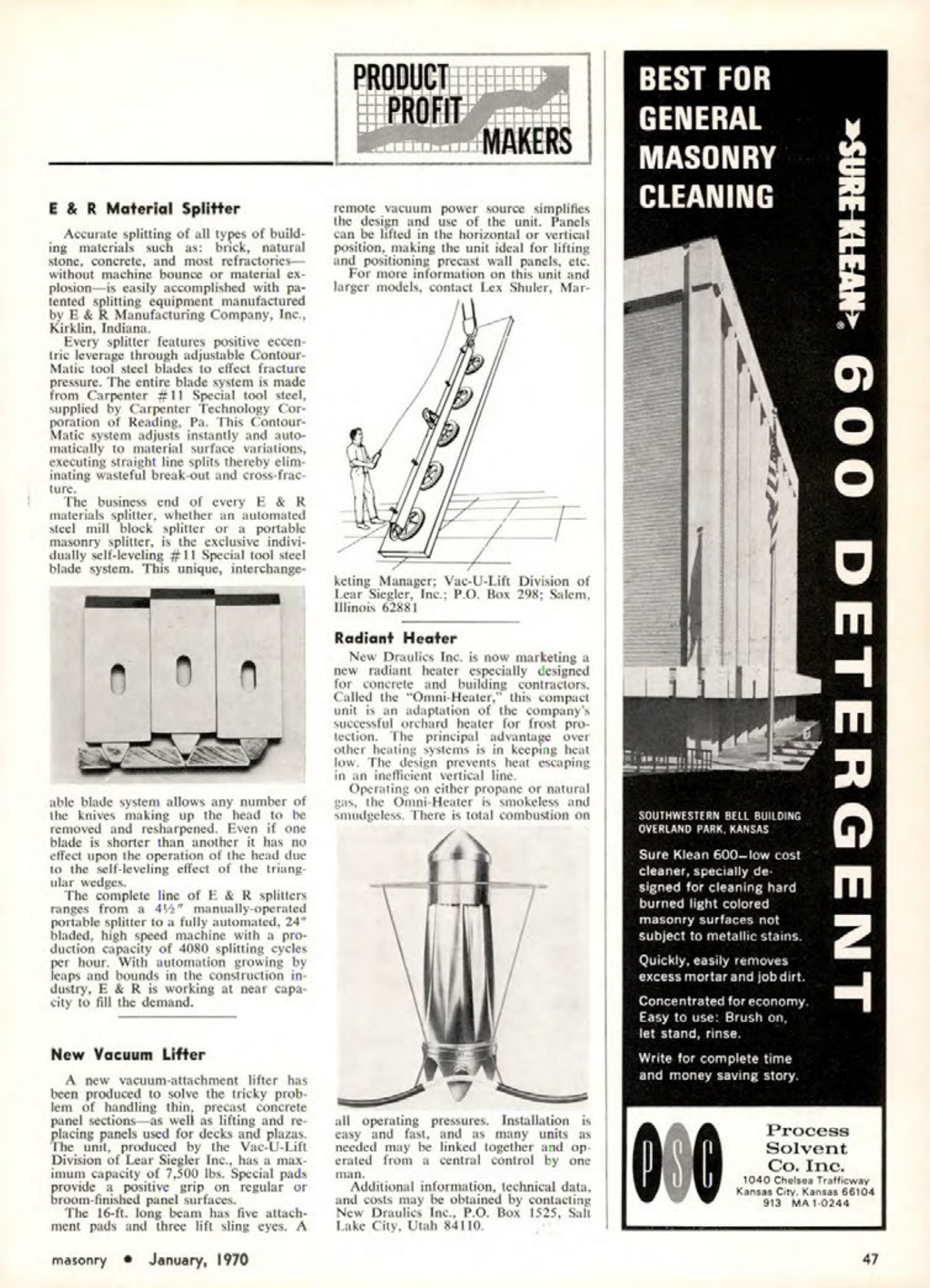 Masonry Magazine January 1970 Page. 47