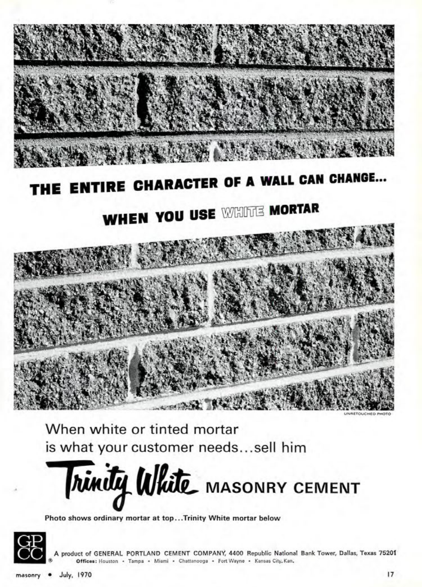 Masonry Magazine July 1970 Page. 17