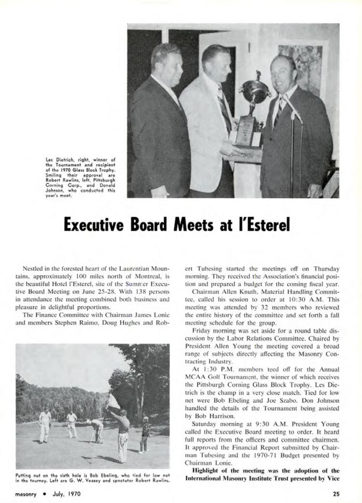Masonry Magazine July 1970 Page. 25