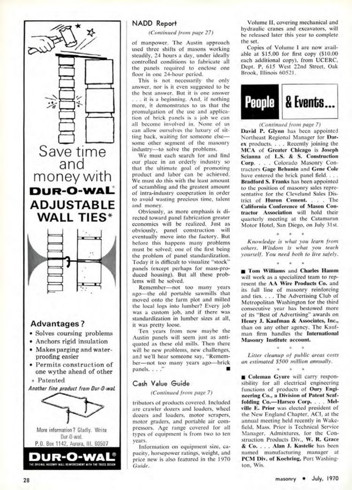 Masonry Magazine July 1970 Page. 28