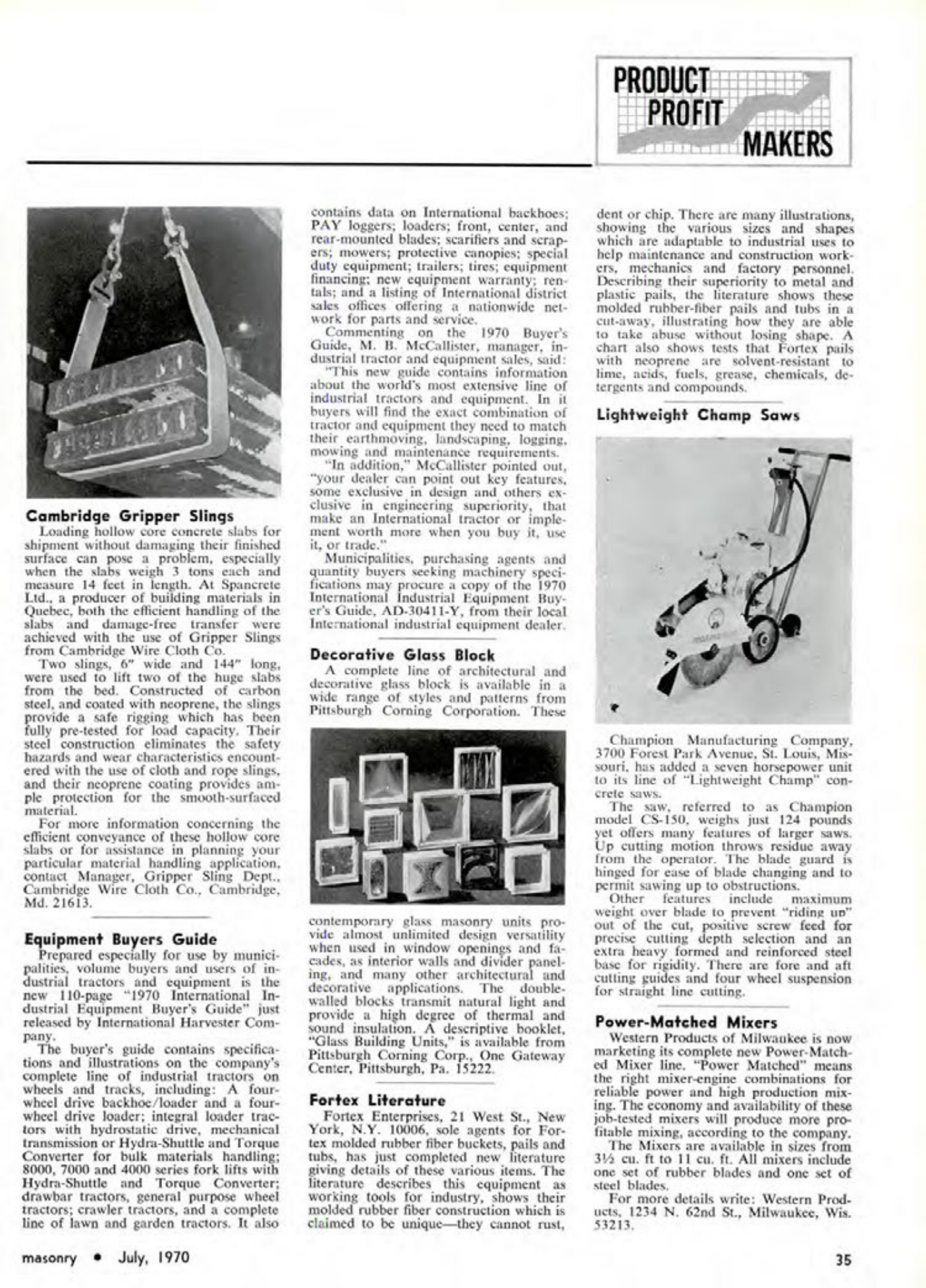 Masonry Magazine July 1970 Page. 35