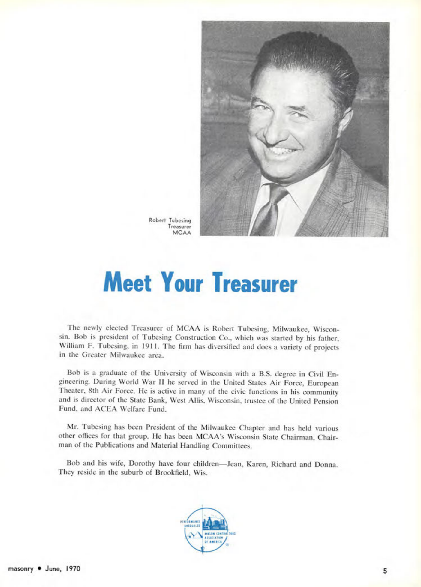 Masonry Magazine June 1970 Page. 5