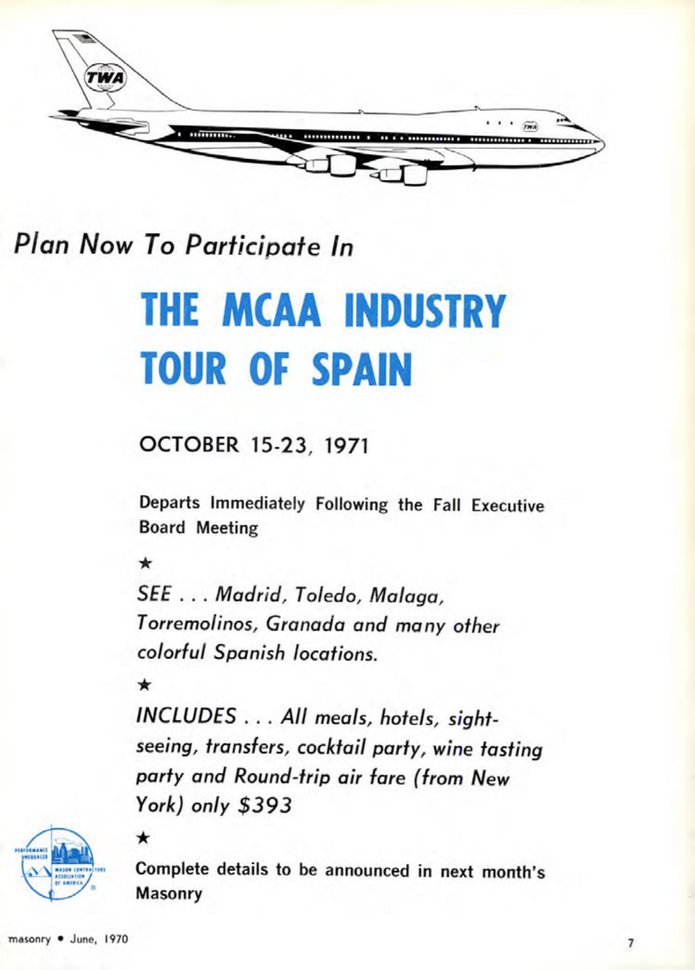 Masonry Magazine June 1970 Page. 7