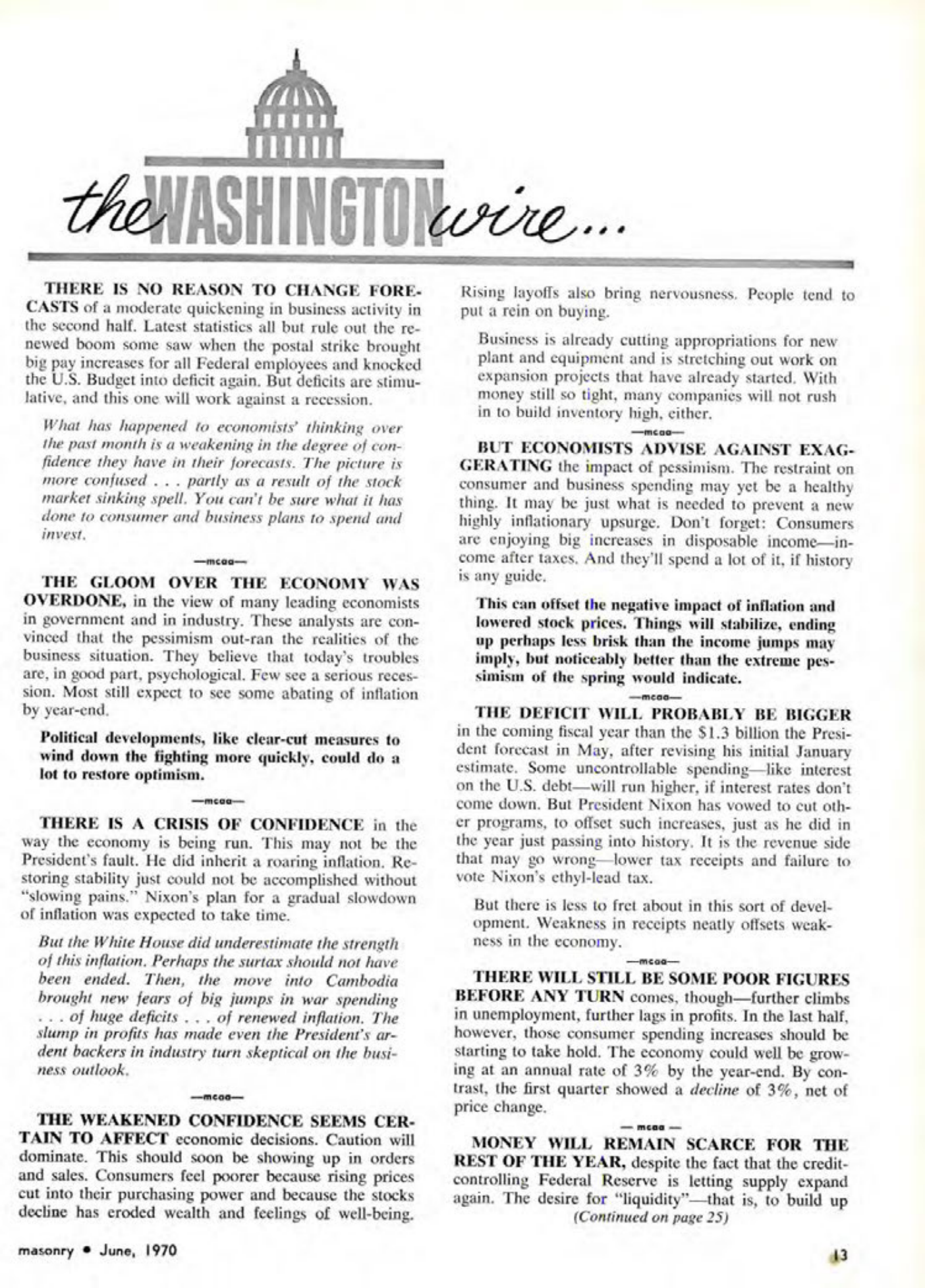 Masonry Magazine June 1970 Page. 11