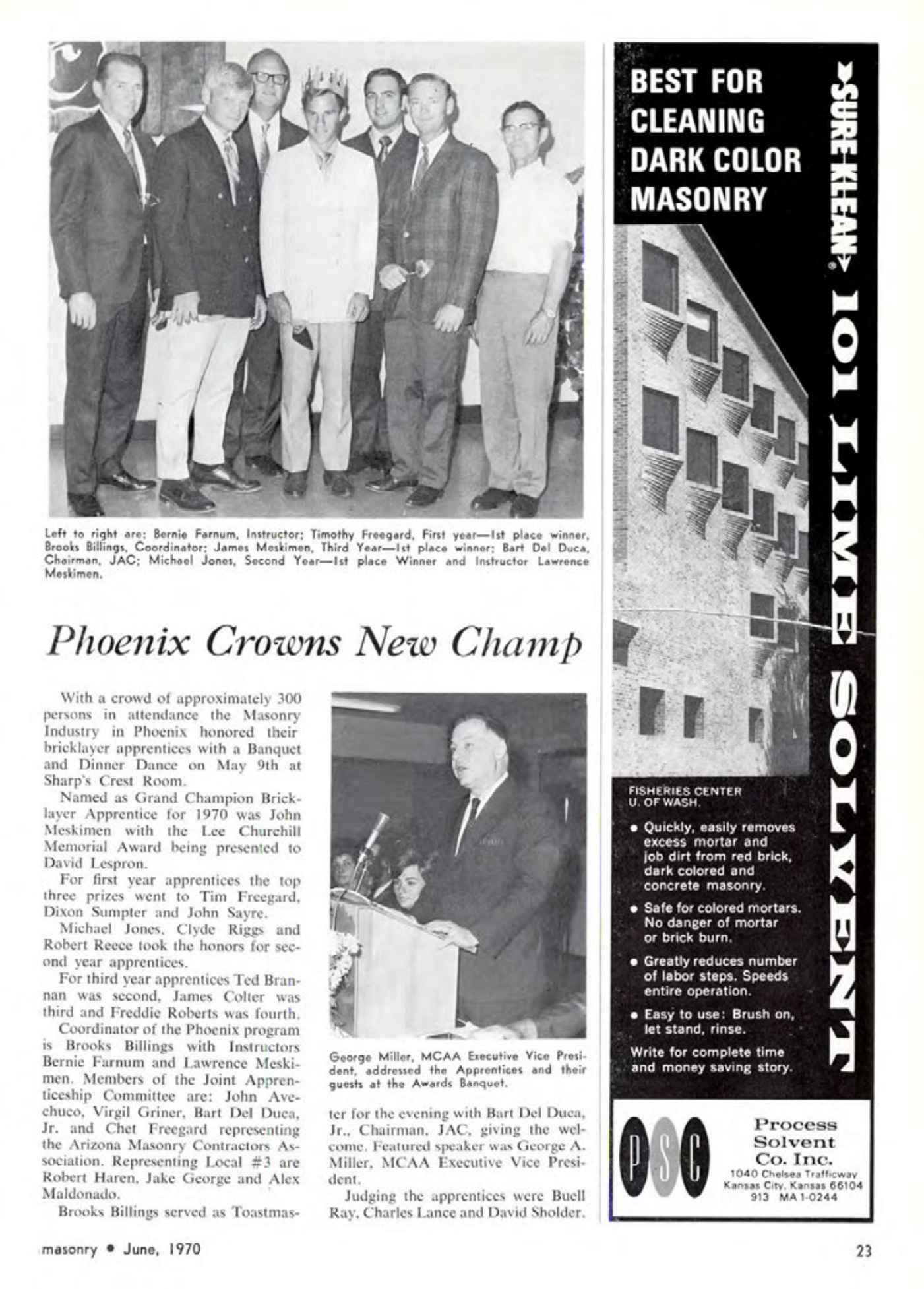 Masonry Magazine June 1970 Page. 21