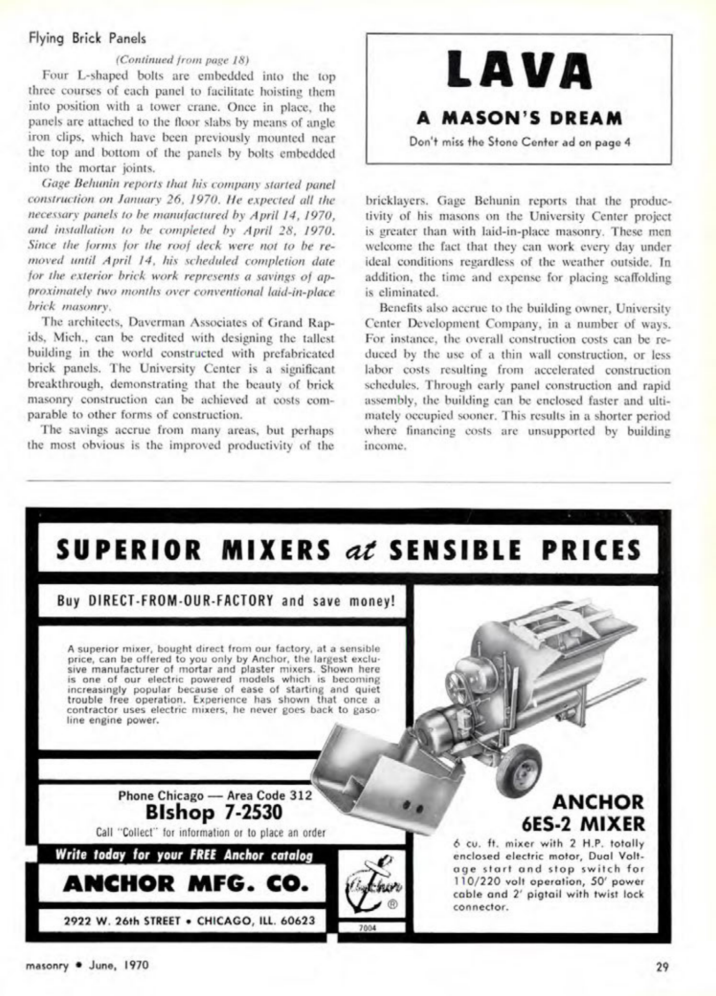 Masonry Magazine June 1970 Page. 27