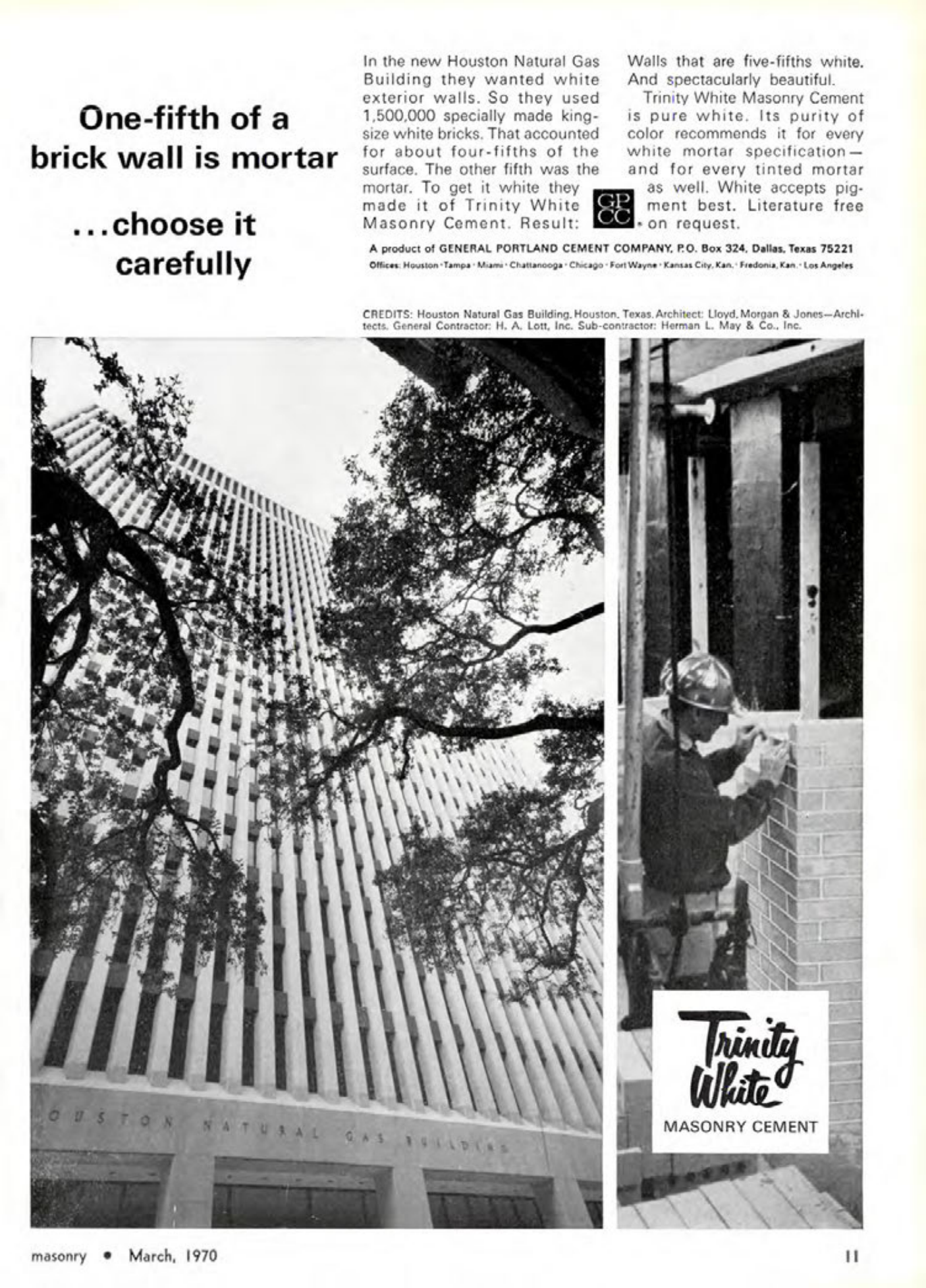 Masonry Magazine March 1970 Page. 11