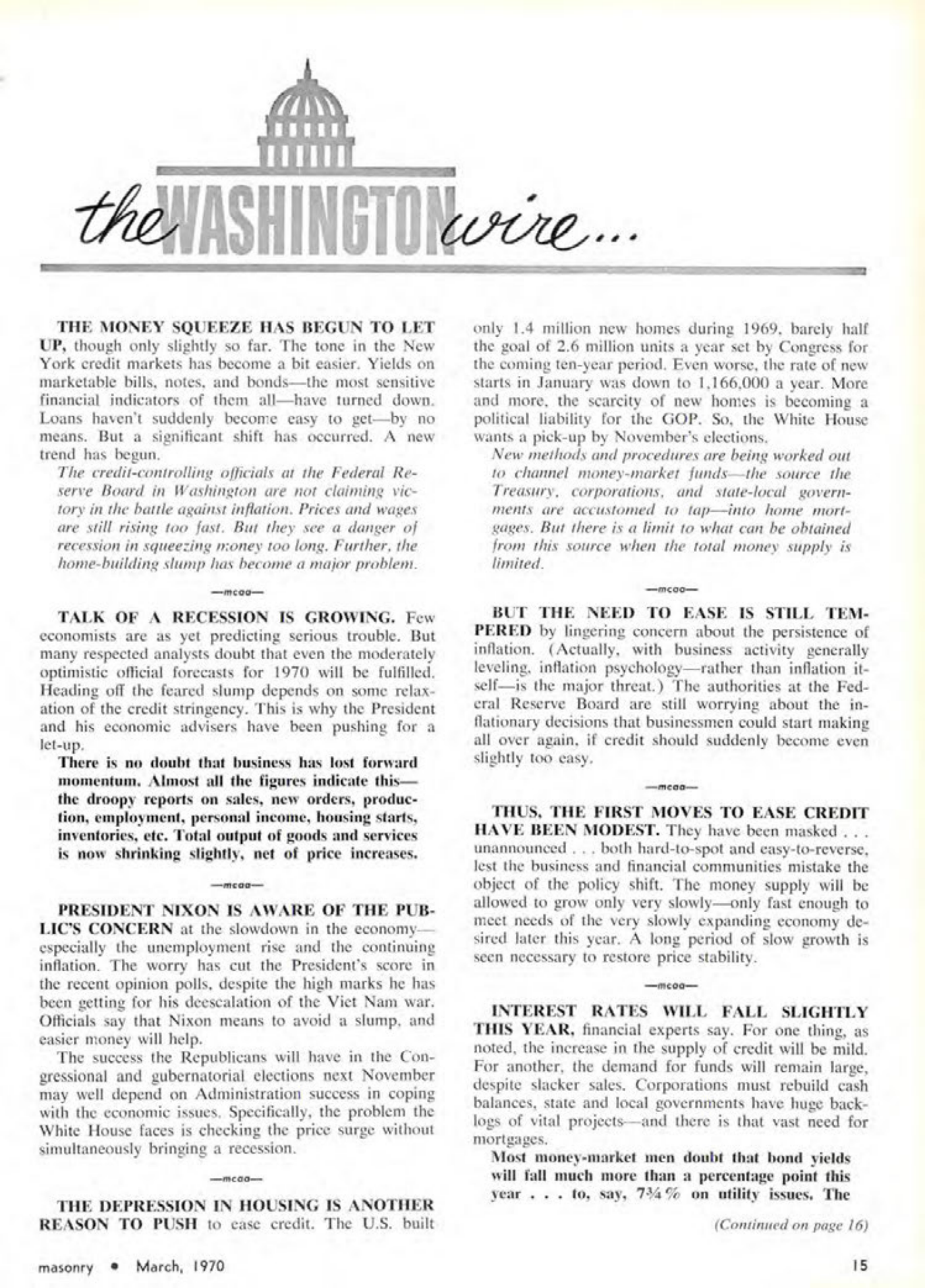 Masonry Magazine March 1970 Page. 15