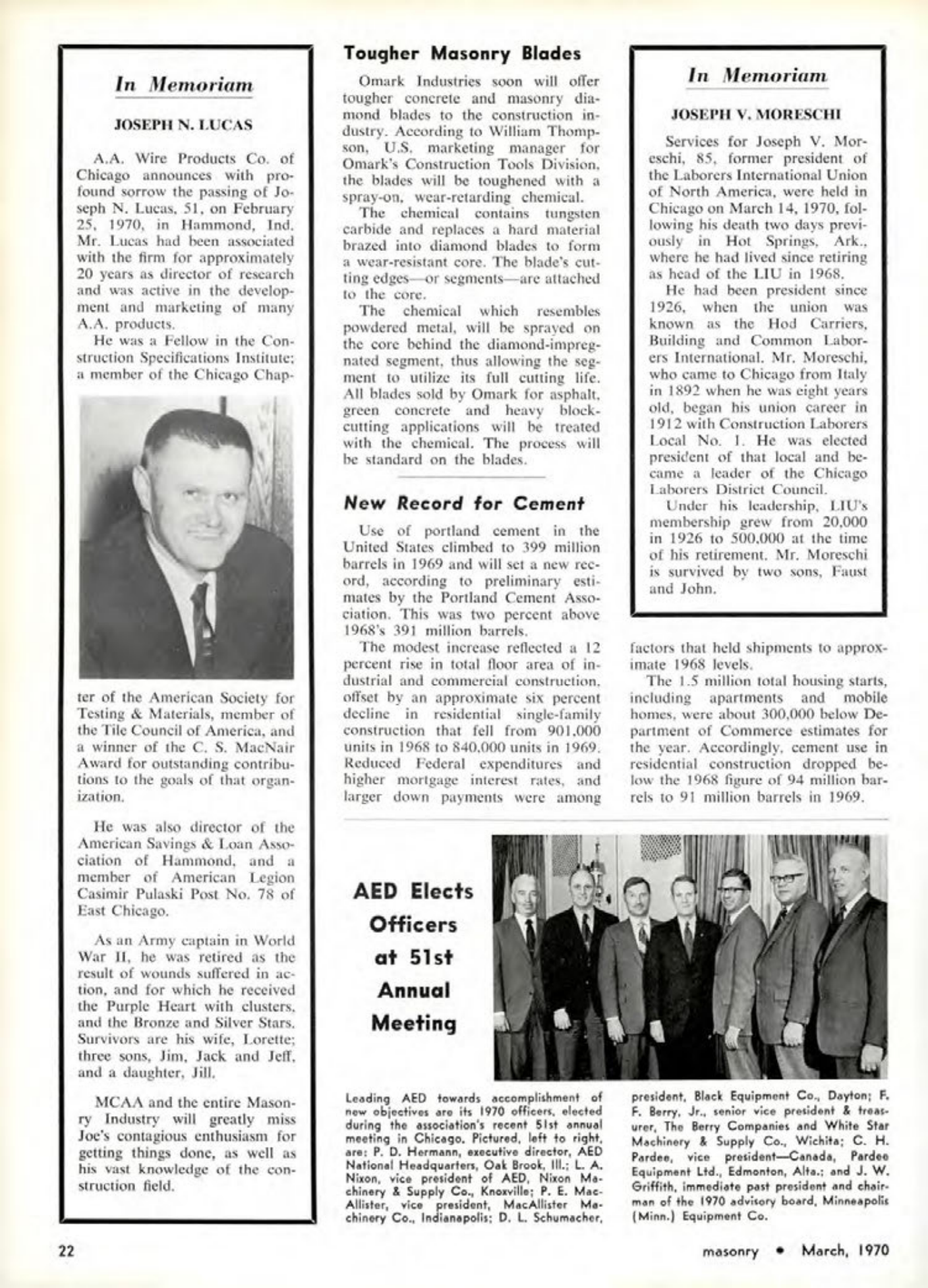 Masonry Magazine March 1970 Page. 22