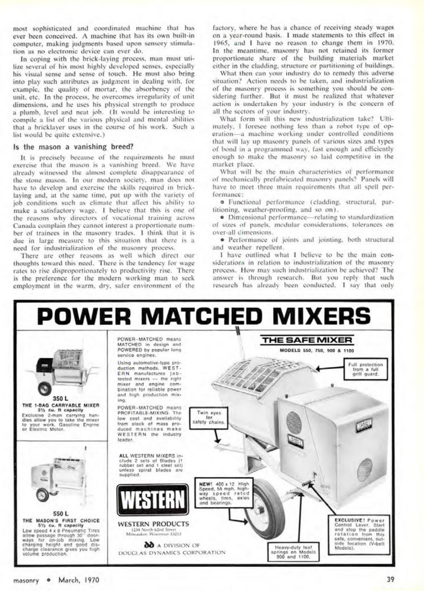 Masonry Magazine March 1970 Page. 39