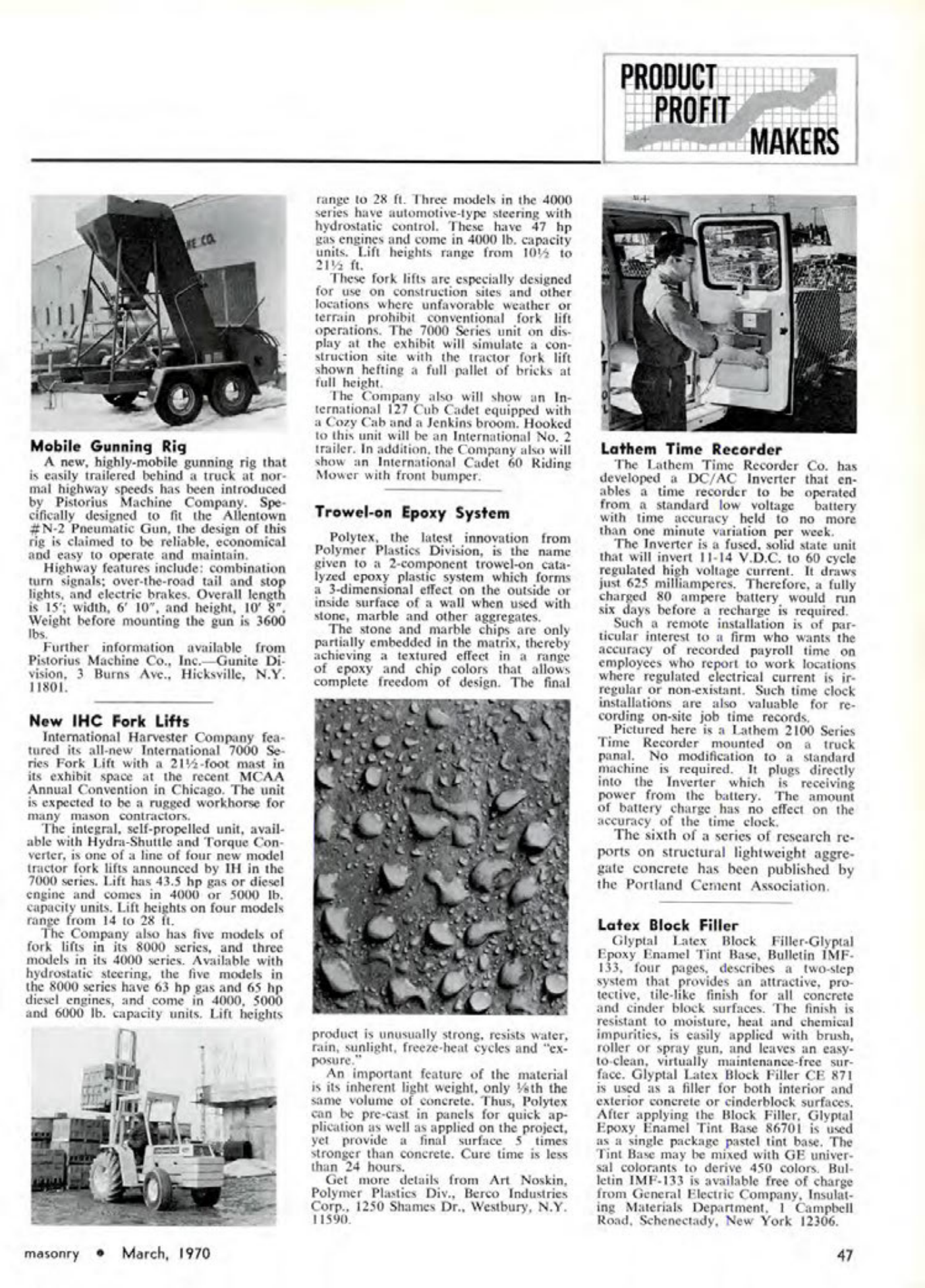 Masonry Magazine March 1970 Page. 47