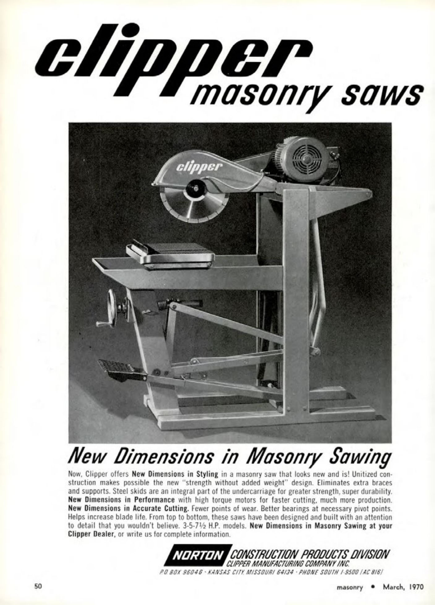 Masonry Magazine March 1970 Page. 50