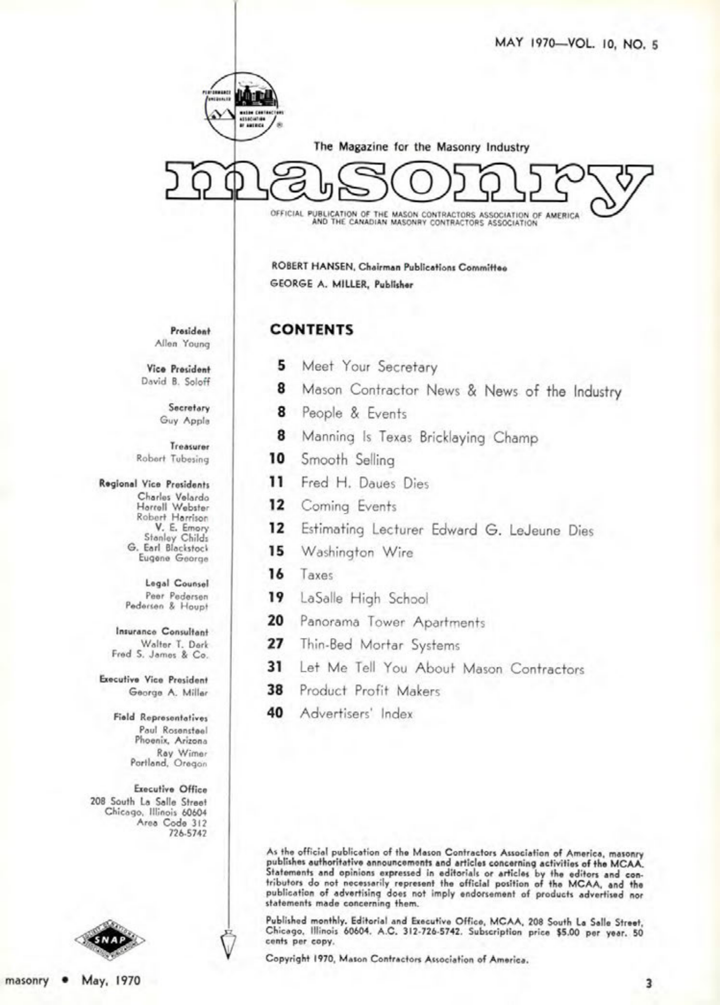 Masonry Magazine May 1970 Page. 3