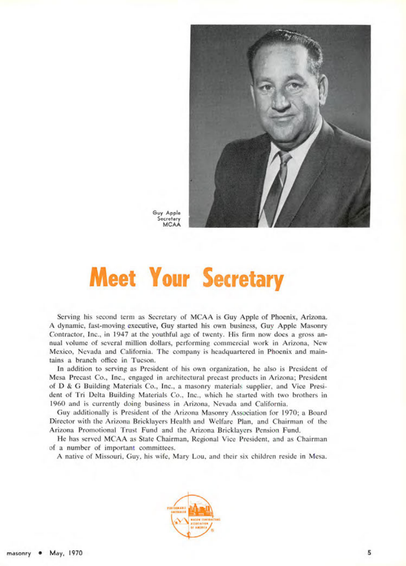 Masonry Magazine May 1970 Page. 5