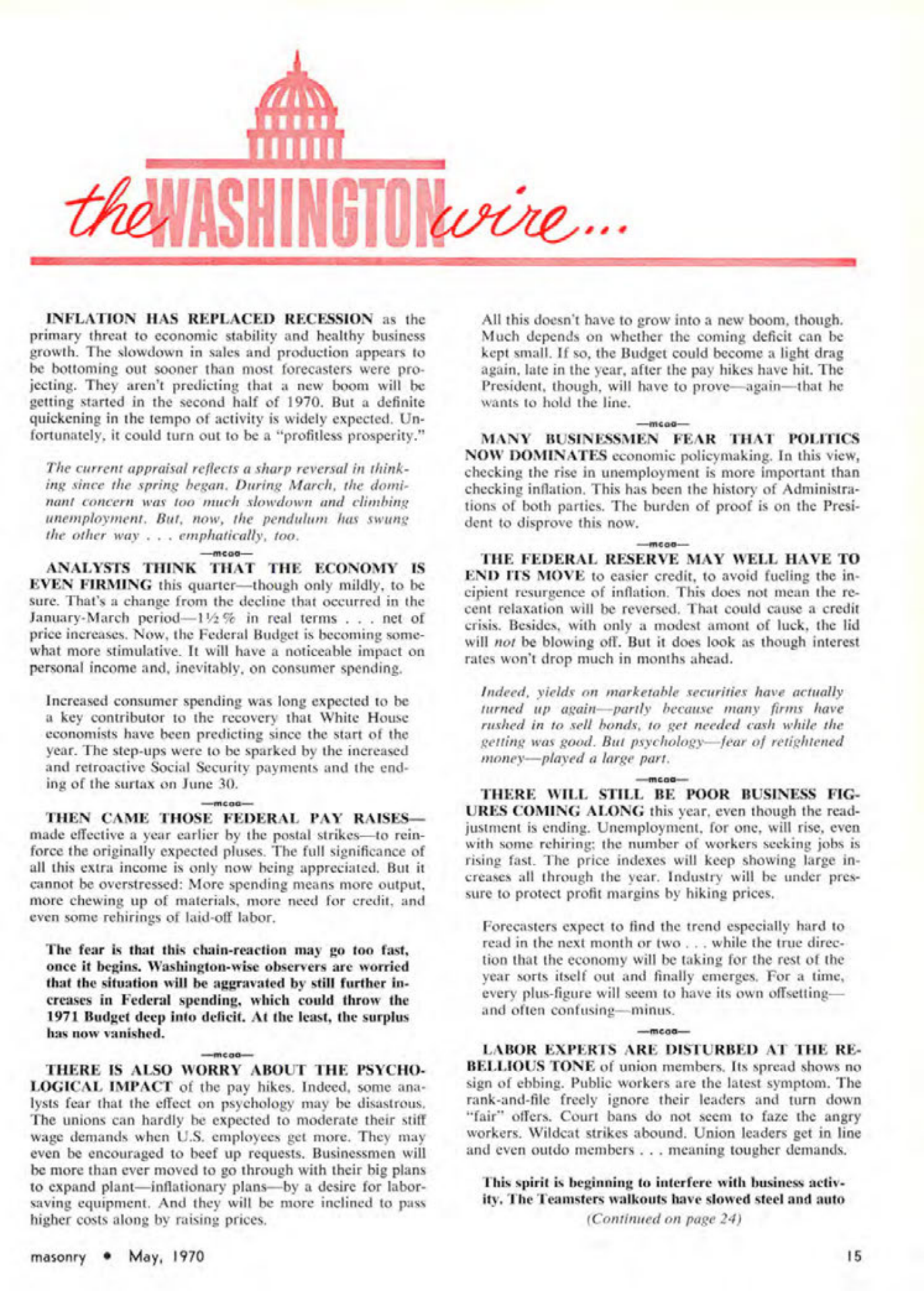 Masonry Magazine May 1970 Page. 15