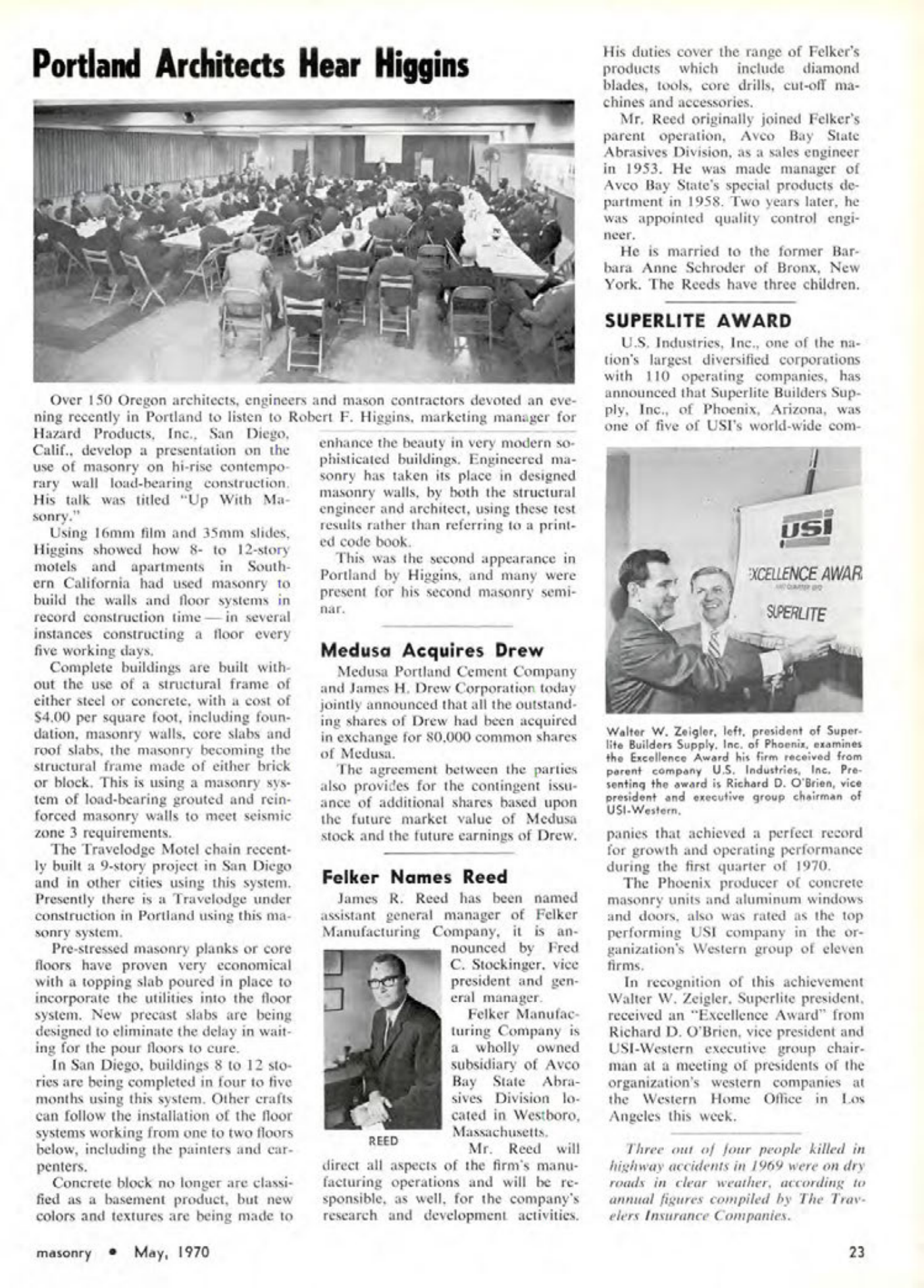 Masonry Magazine May 1970 Page. 23