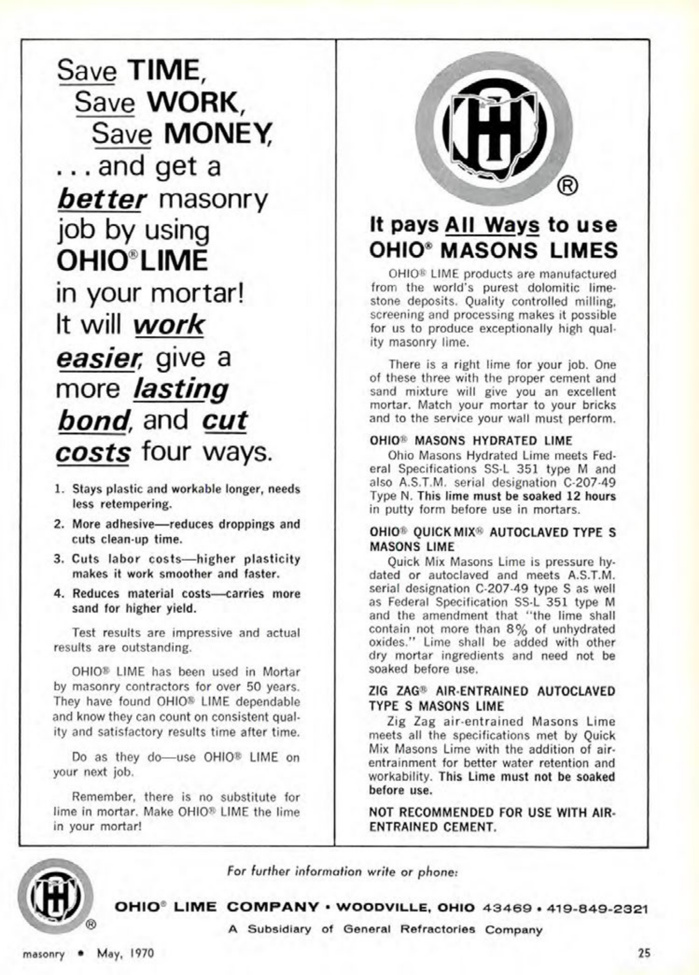 Masonry Magazine May 1970 Page. 25