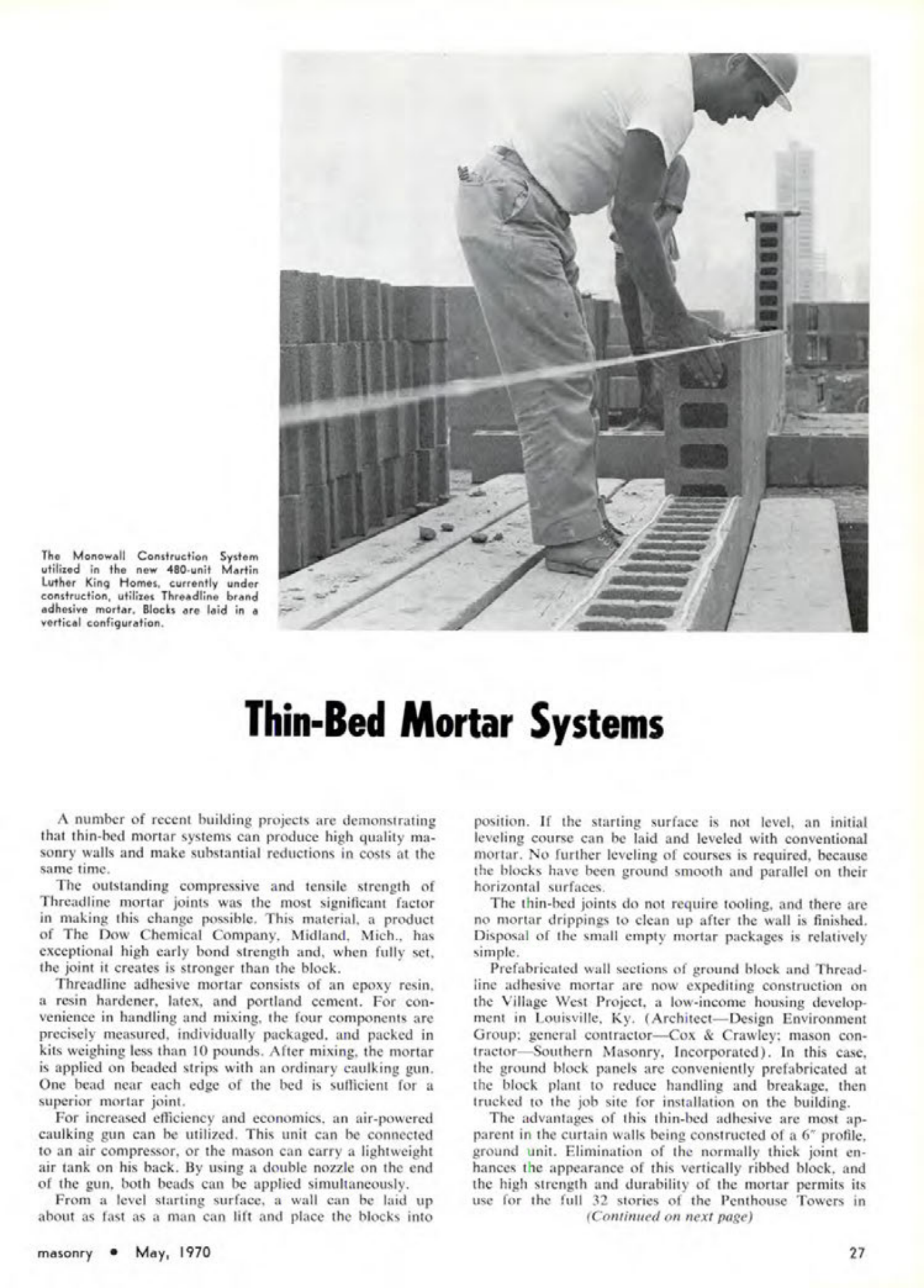 Masonry Magazine May 1970 Page. 27