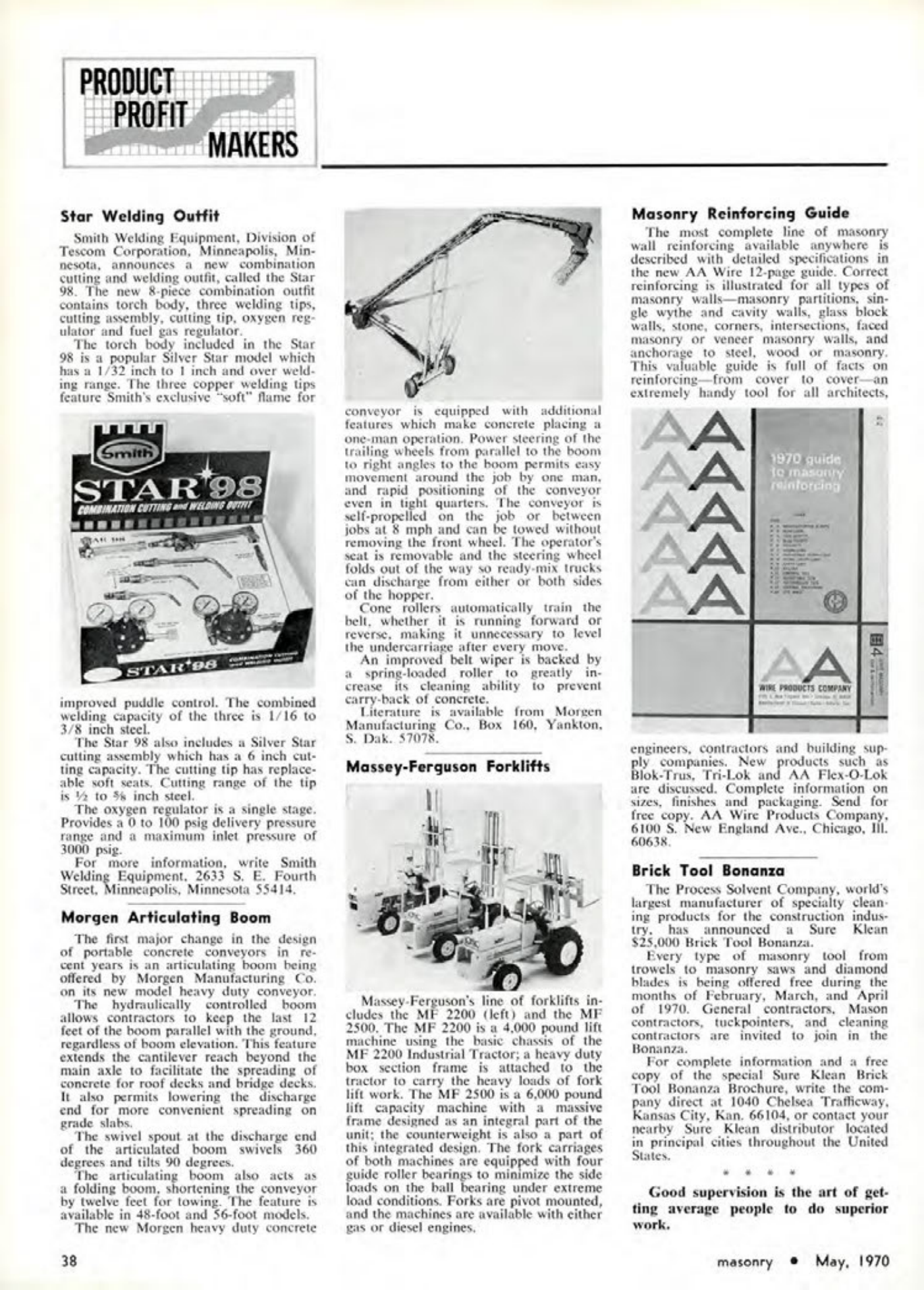 Masonry Magazine May 1970 Page. 38
