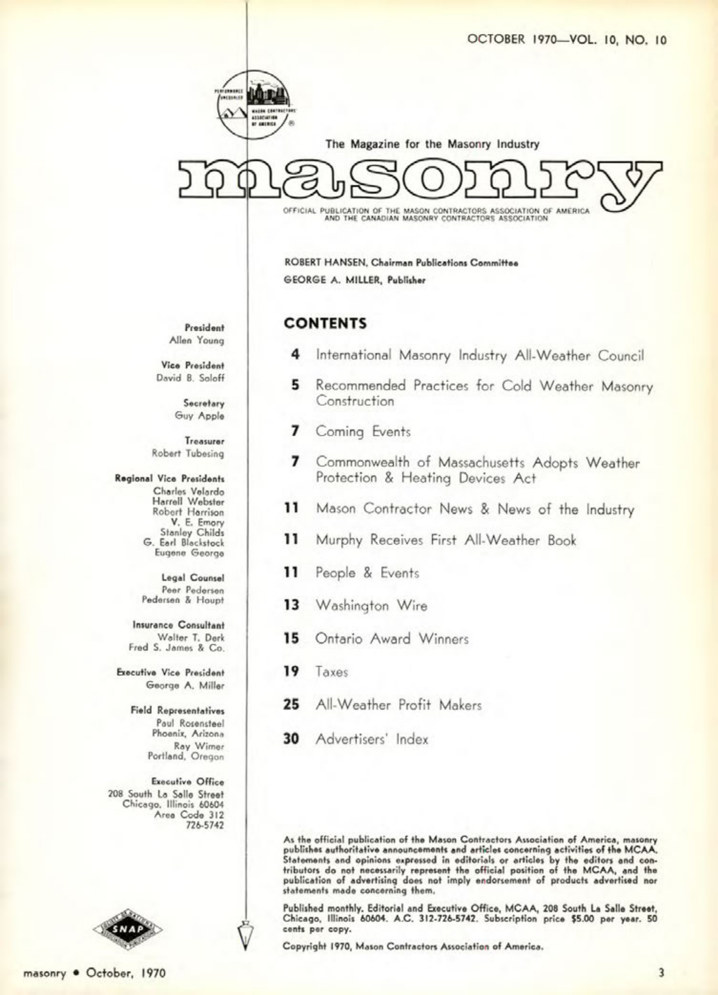 Masonry Magazine October 1970 Page. 3