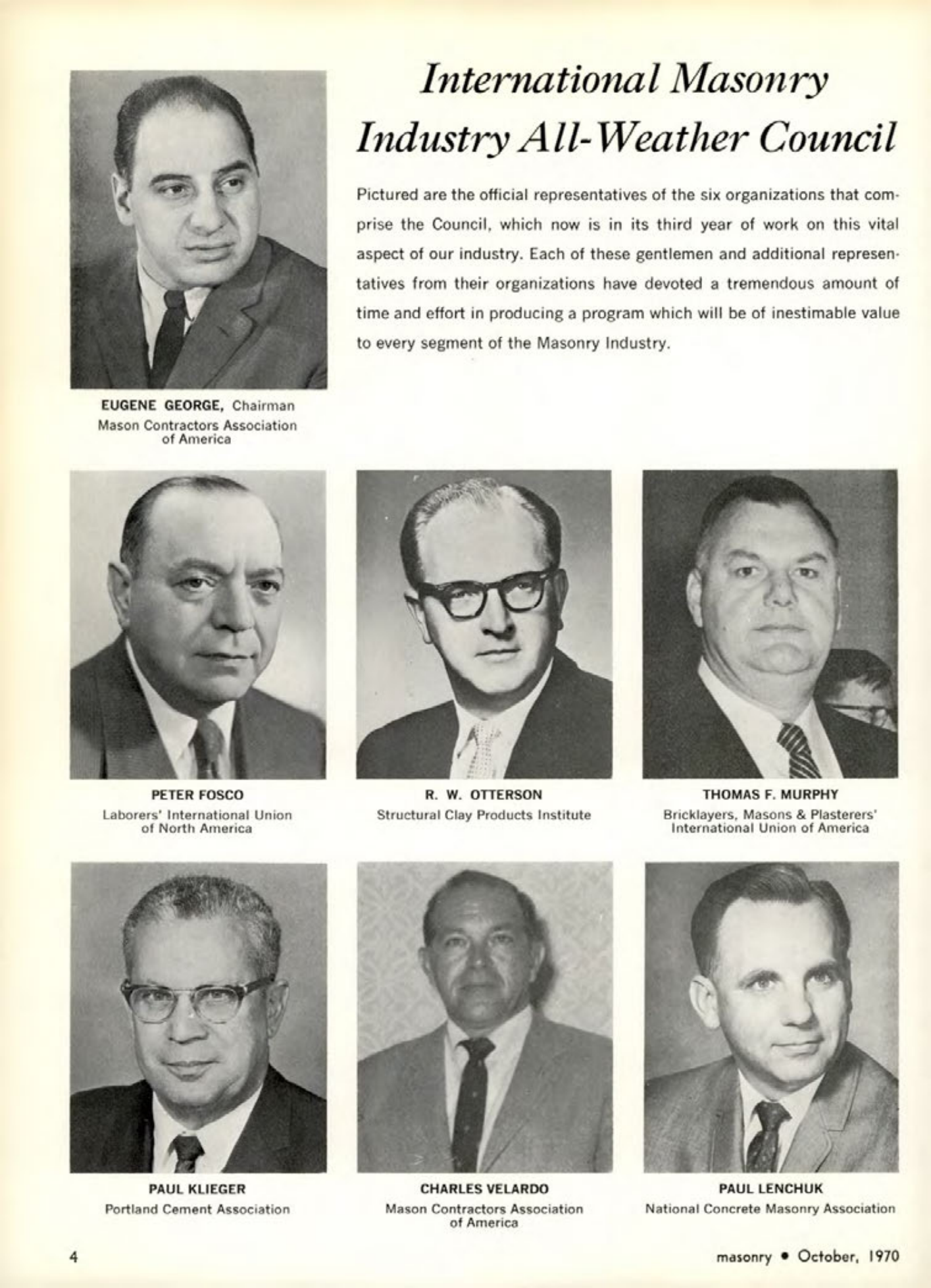 Masonry Magazine October 1970 Page. 4