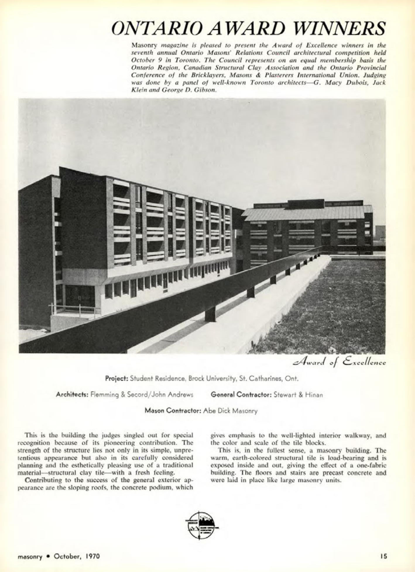 Masonry Magazine October 1970 Page. 15