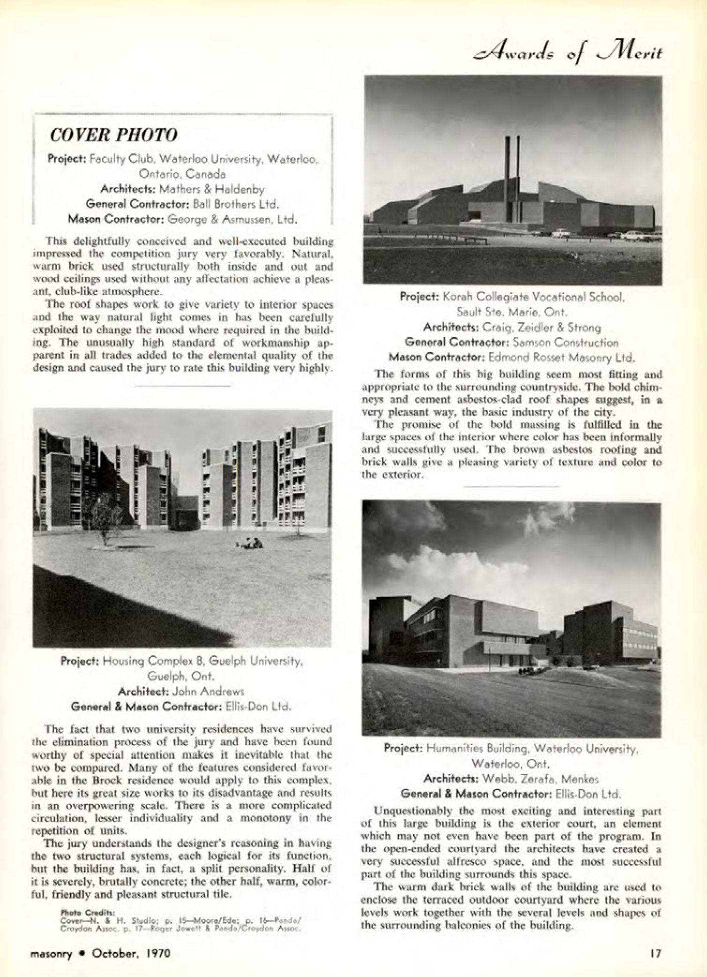 Masonry Magazine October 1970 Page. 17