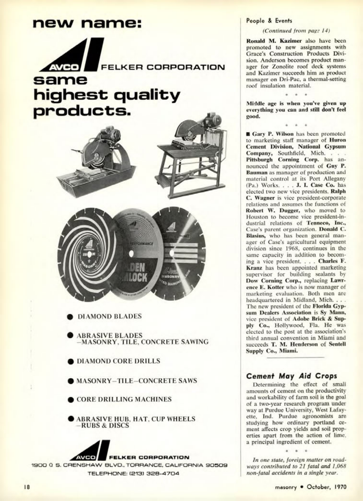 Masonry Magazine October 1970 Page. 18
