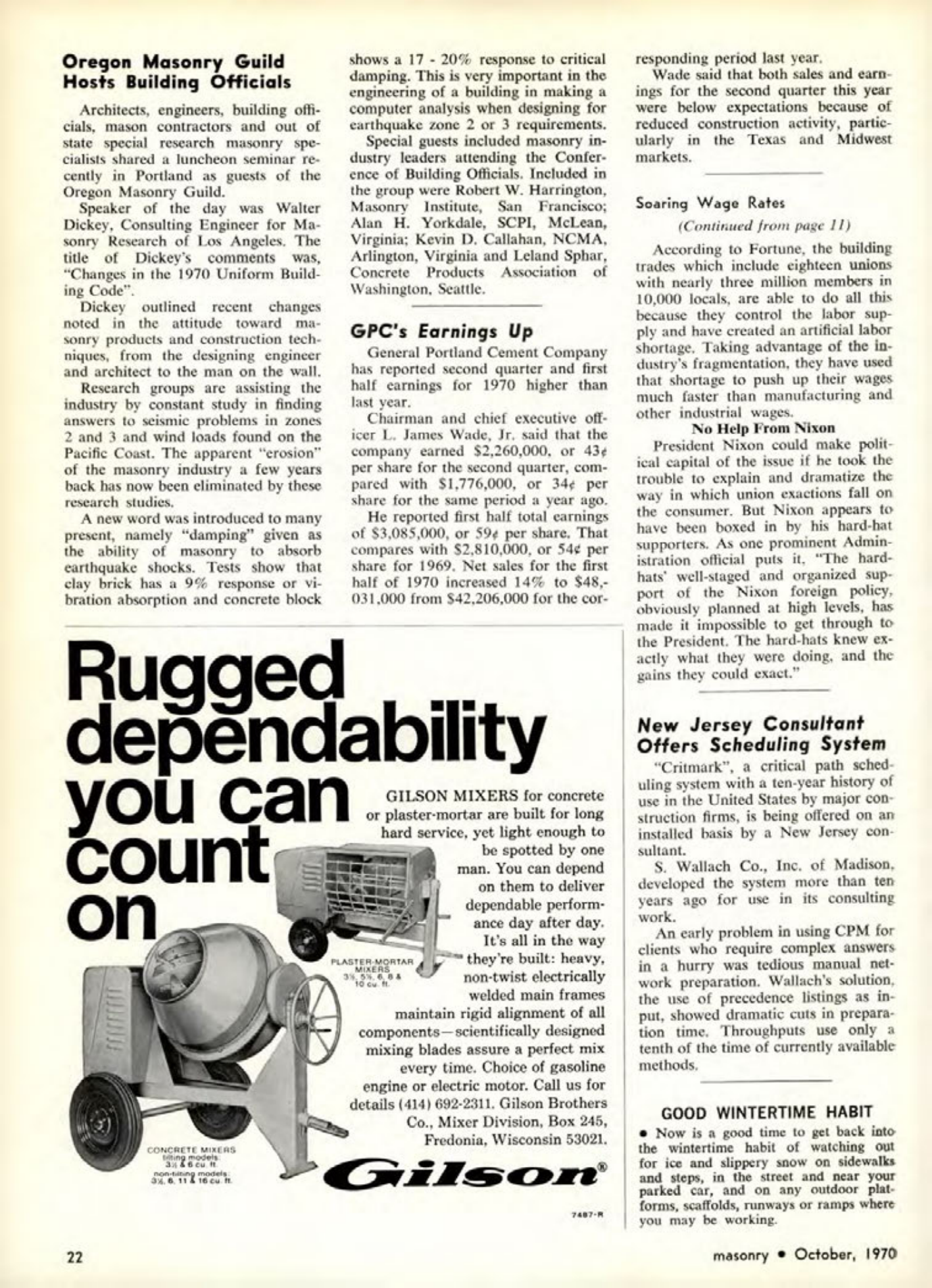 Masonry Magazine October 1970 Page. 22