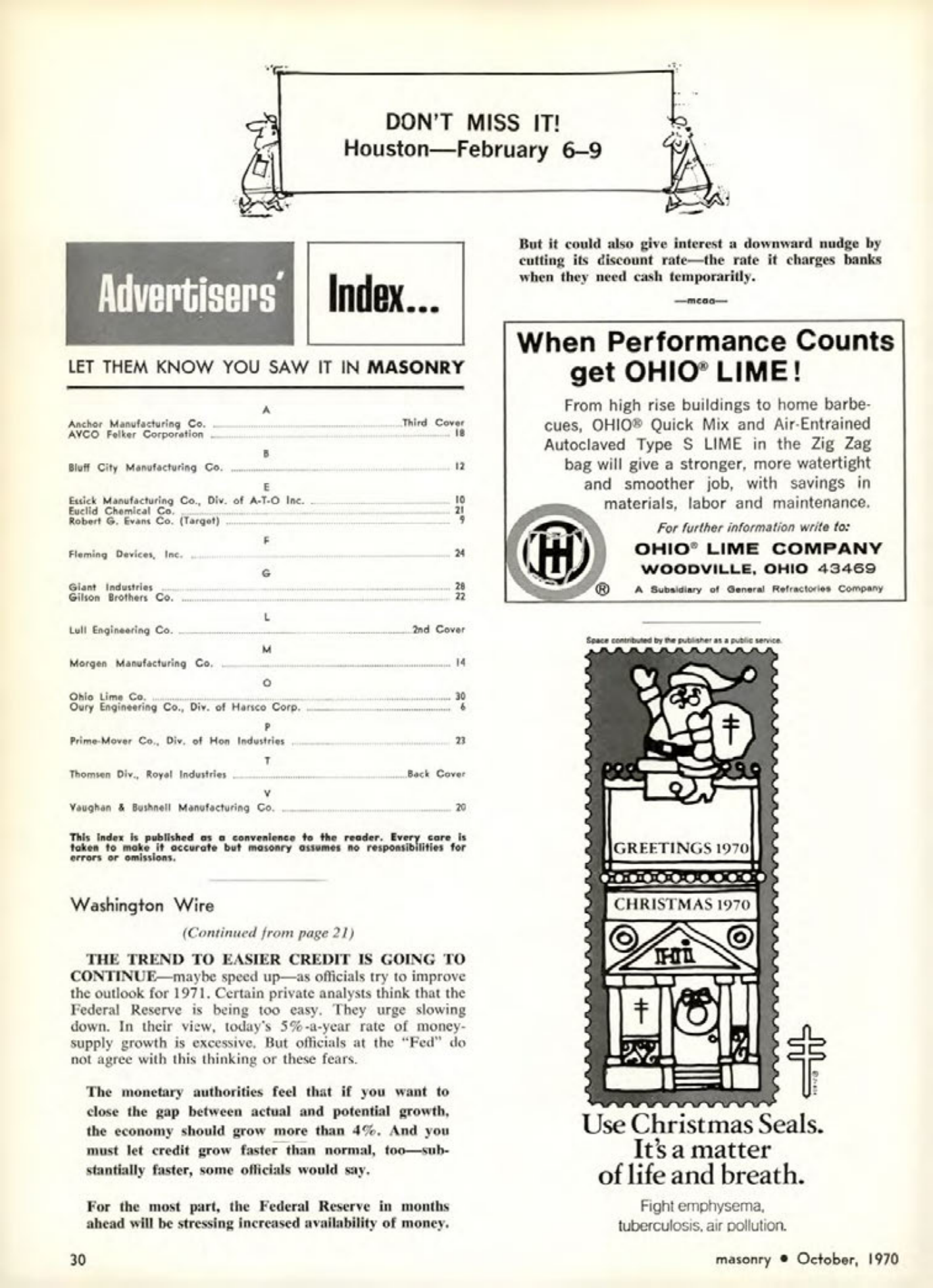 Masonry Magazine October 1970 Page. 30