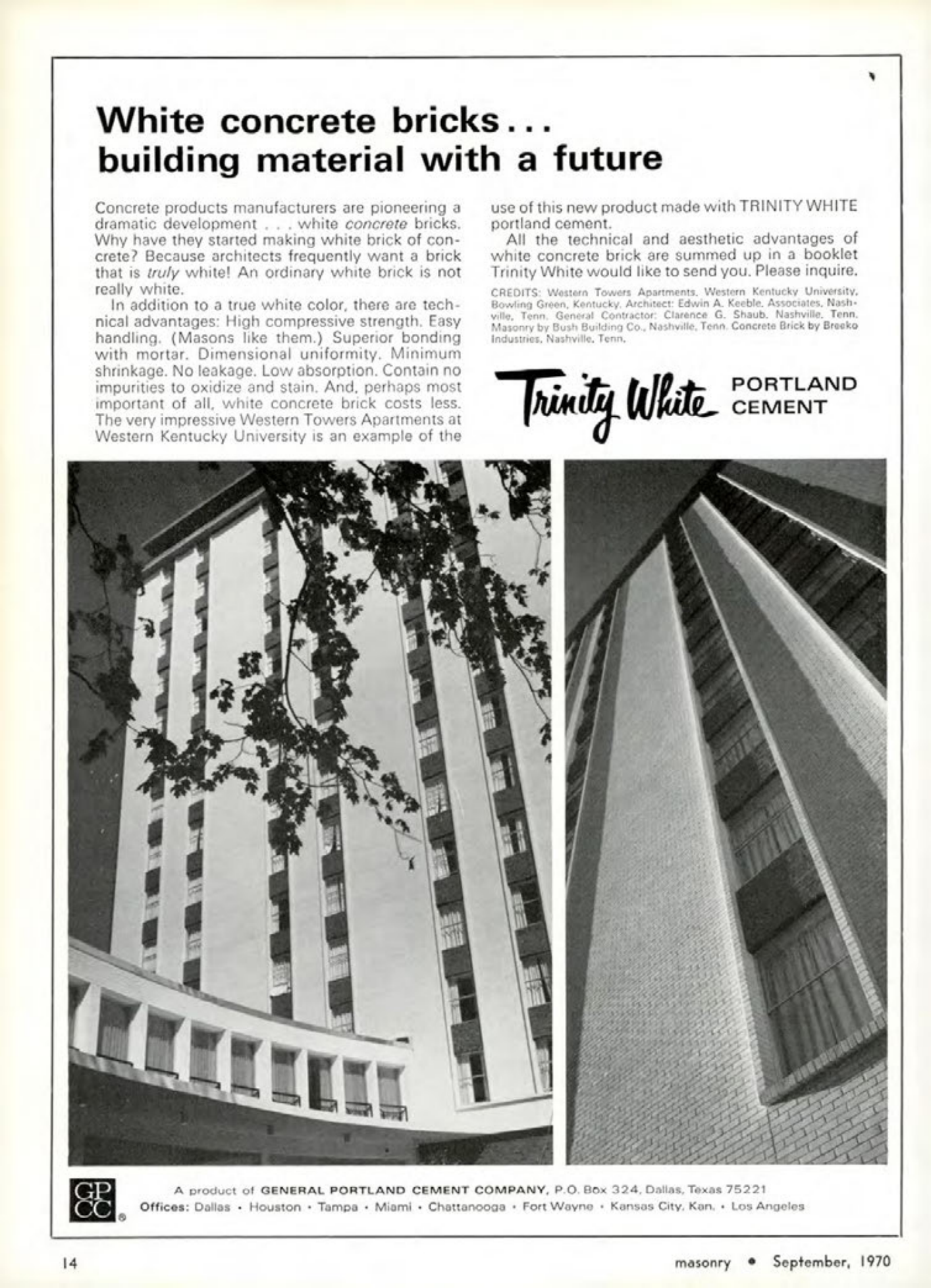 Masonry Magazine September 1970 Page. 14