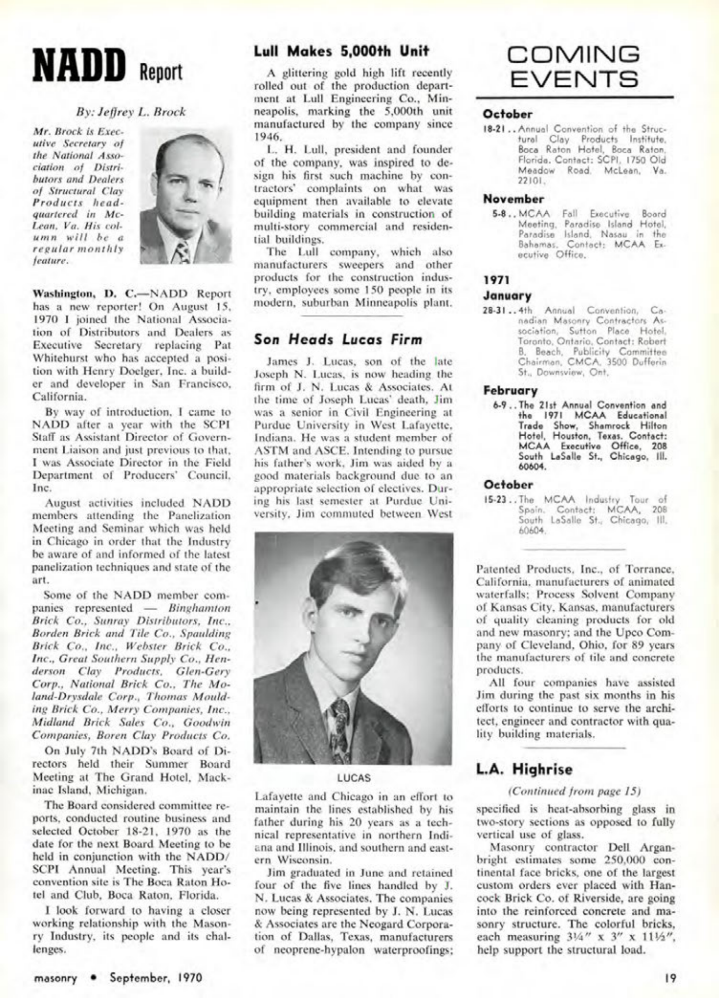 Masonry Magazine September 1970 Page. 19