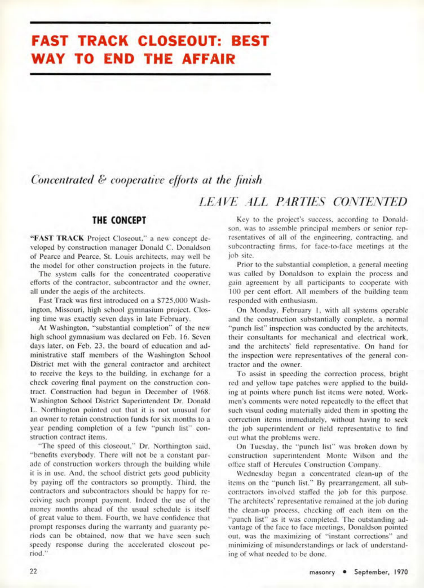 Masonry Magazine September 1970 Page. 22