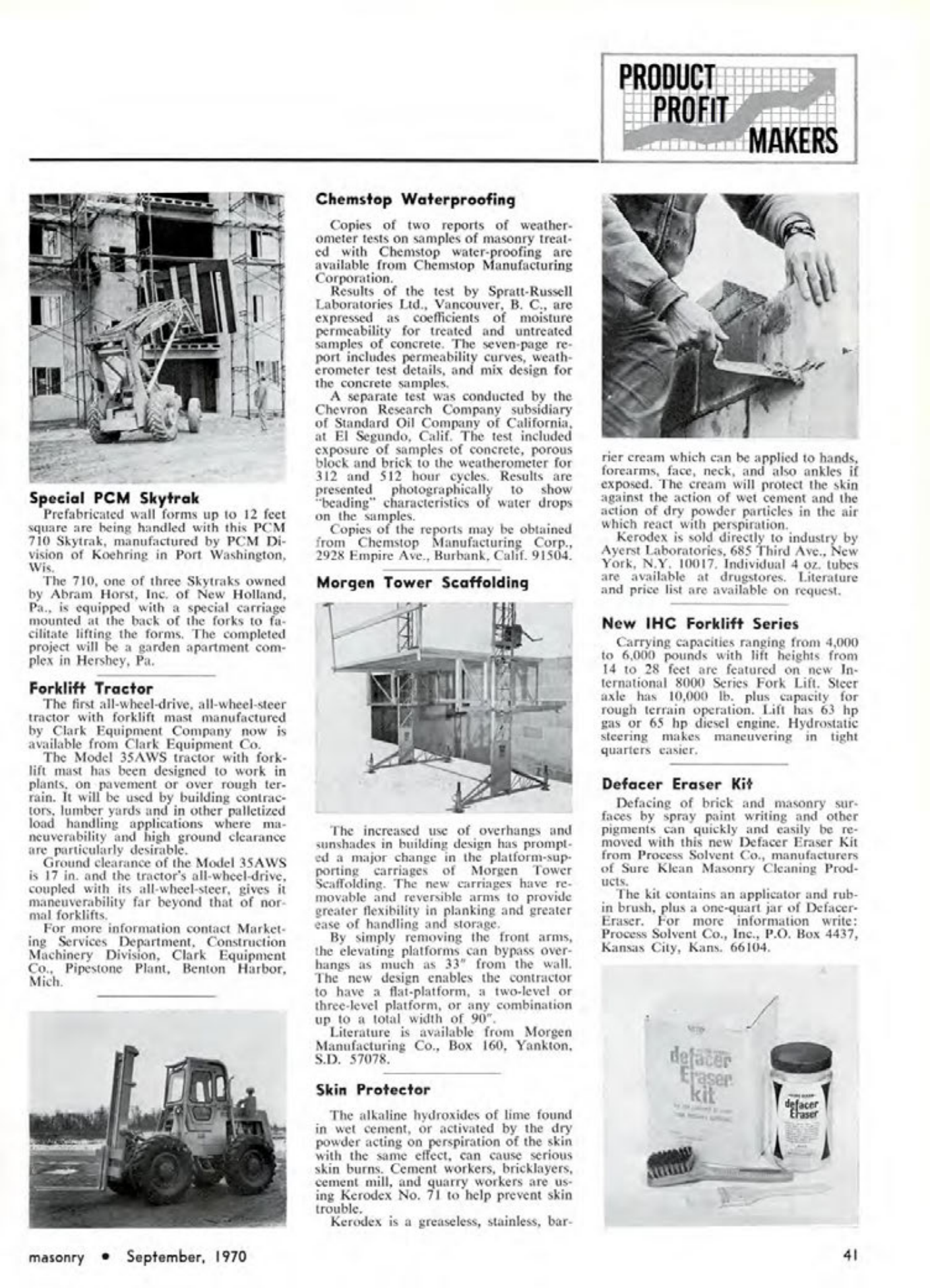 Masonry Magazine September 1970 Page. 41